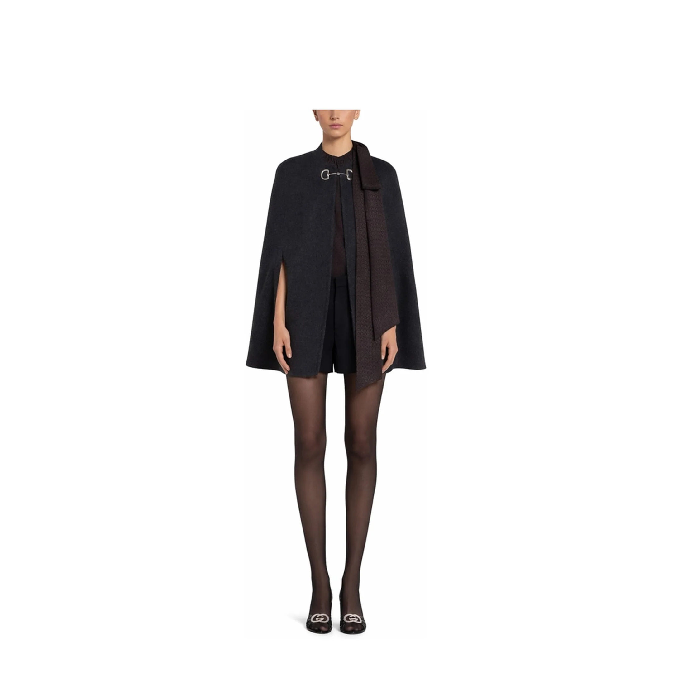 Wool and Silk Cape with Clamp - Image 2