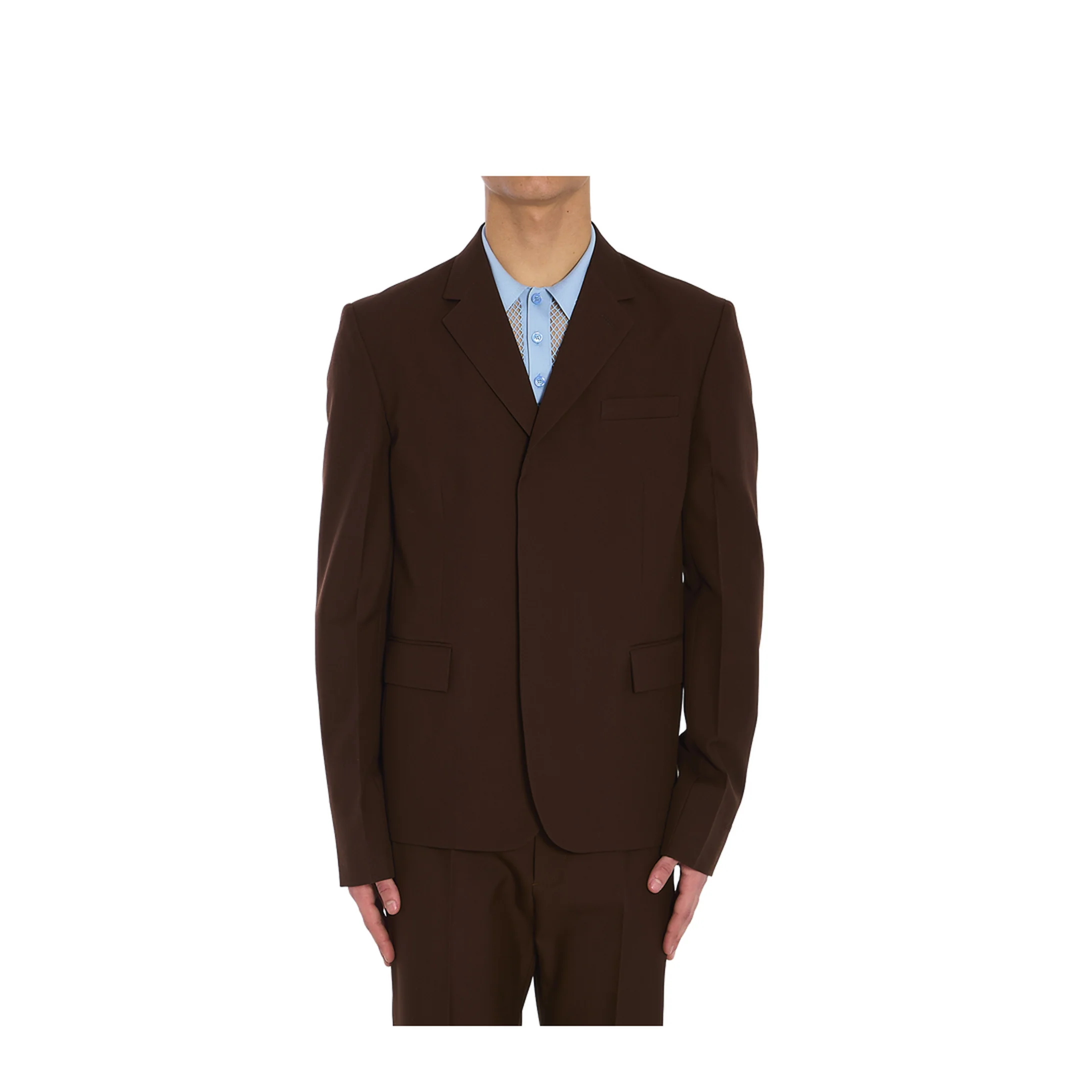 Wool Twill Single-Breasted Jacket