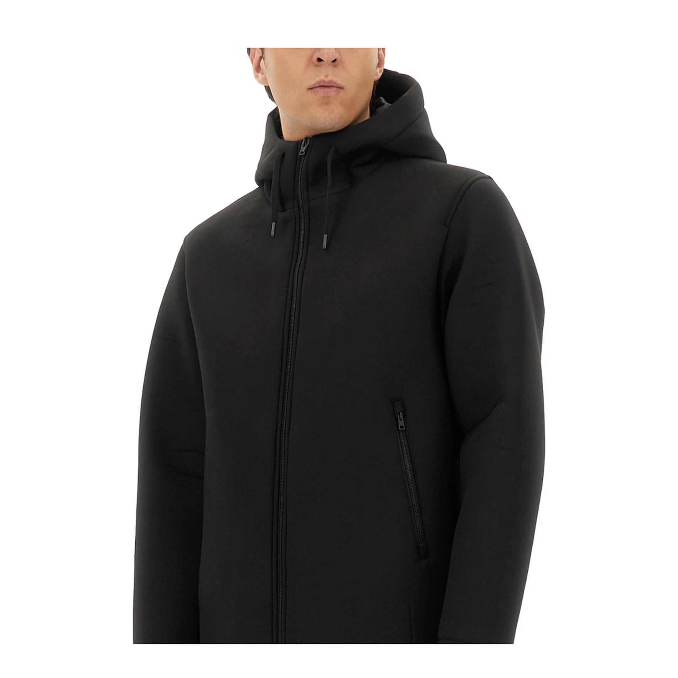 Long Parka in Three Layers Scuba - Image 4