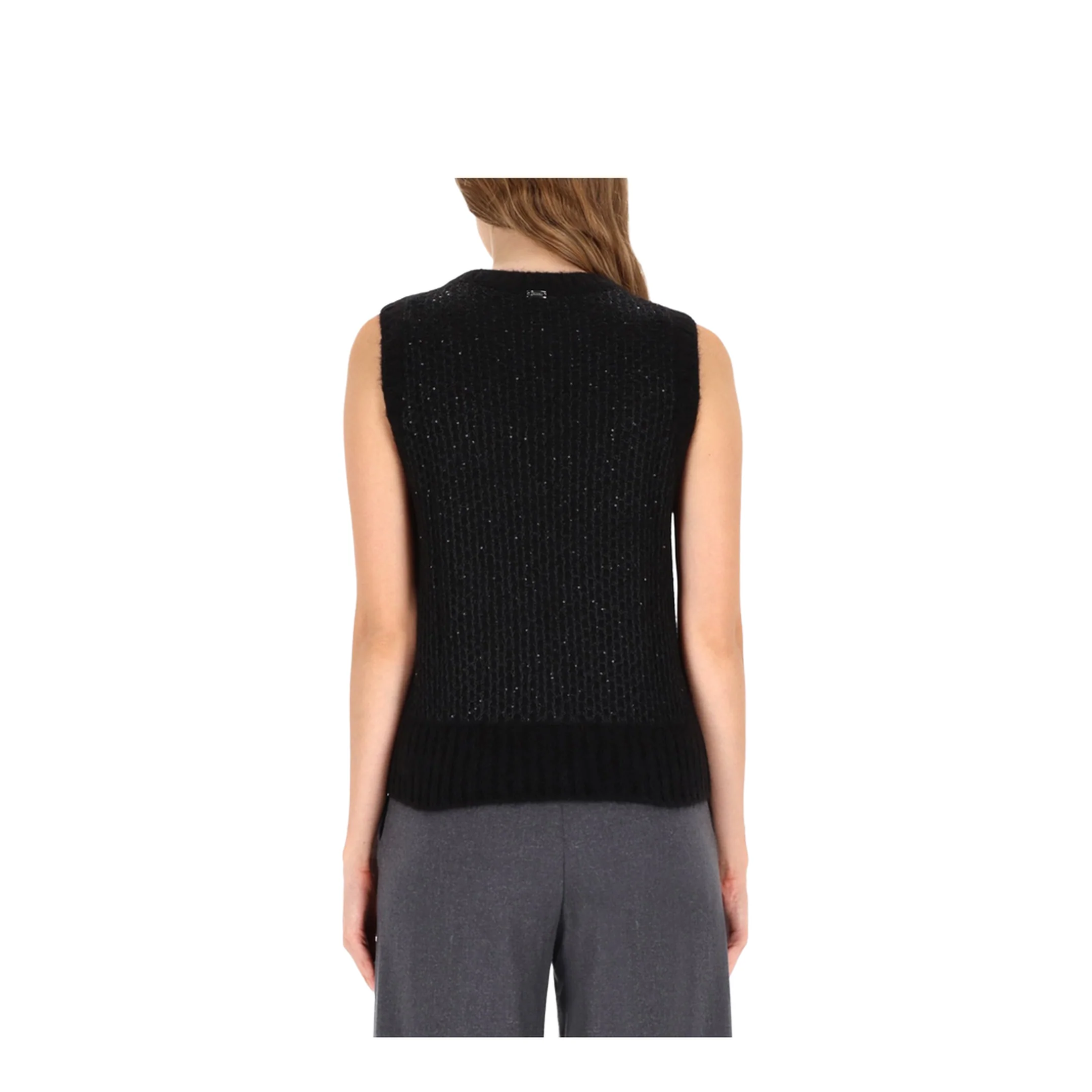 Metallic Effect Sequined Vest - Image 3