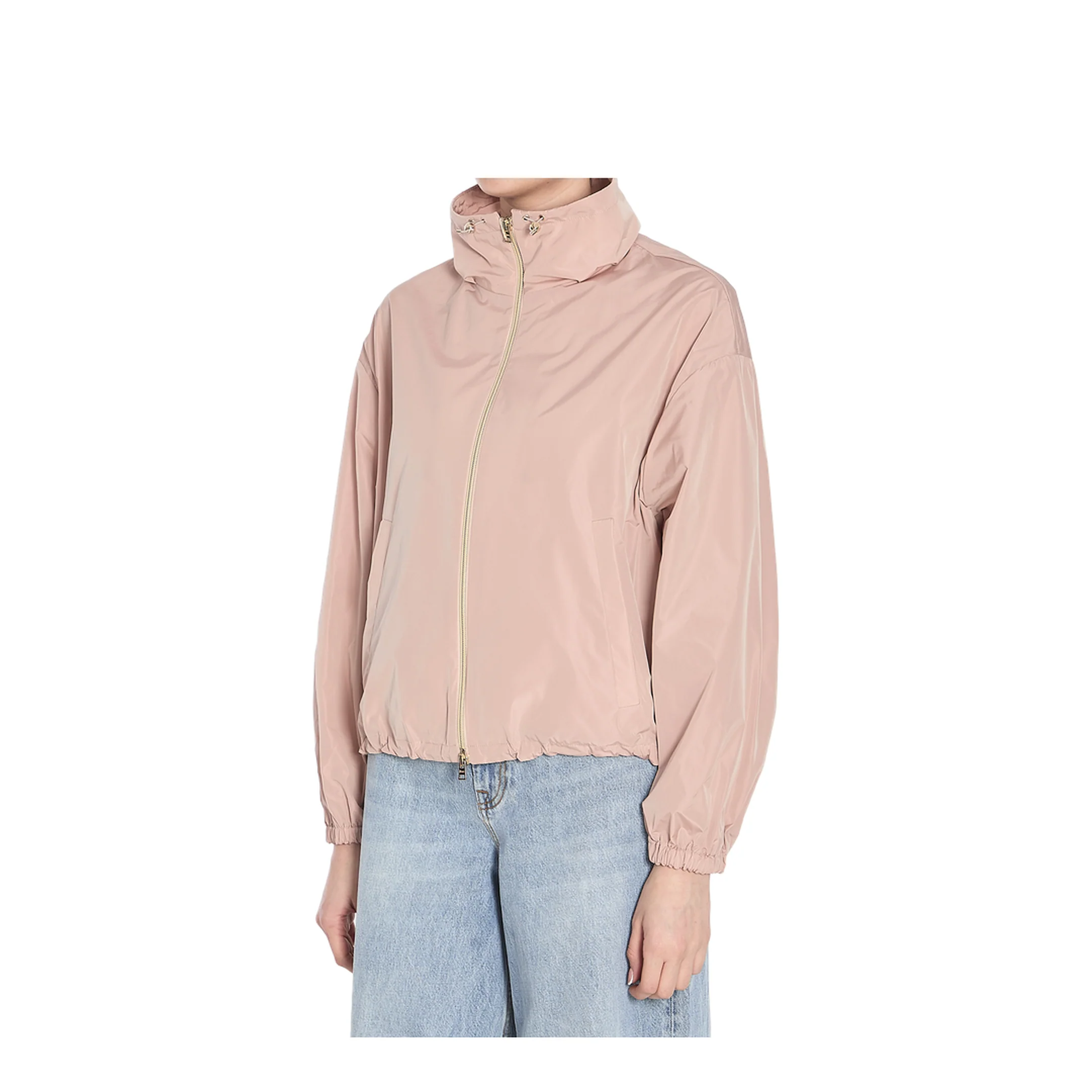 Short Pink Techno Taffeta Jacket - Image 2