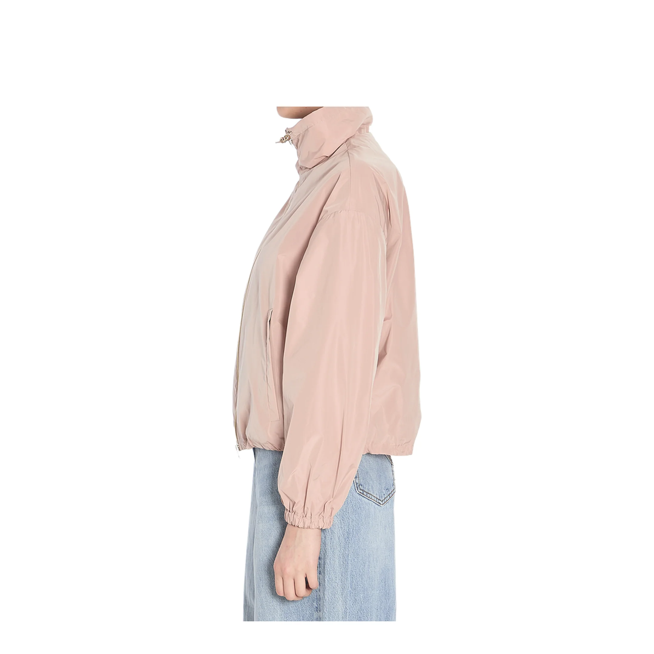 Short Pink Techno Taffeta Jacket - Image 3