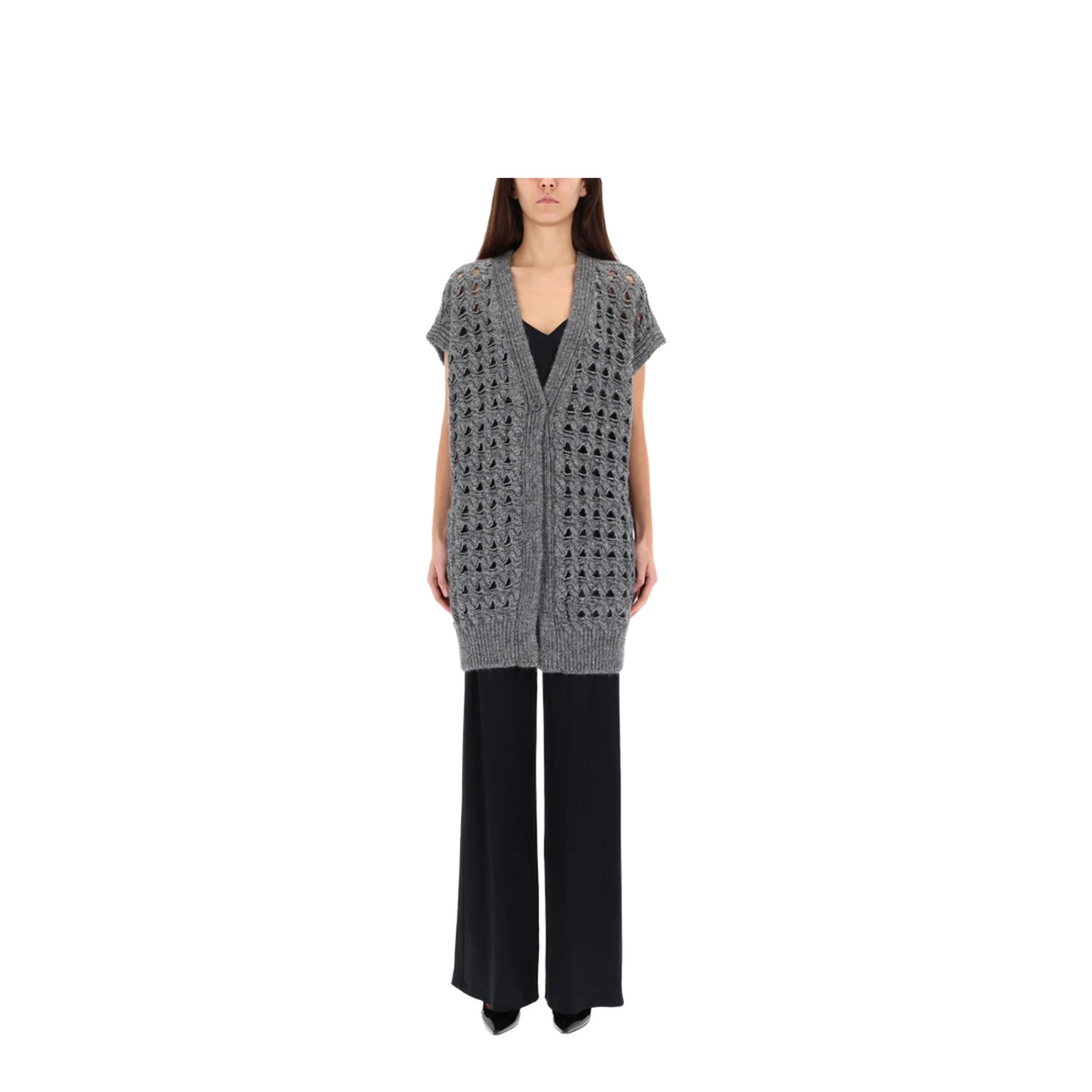 Vest with Perforated Workmanship