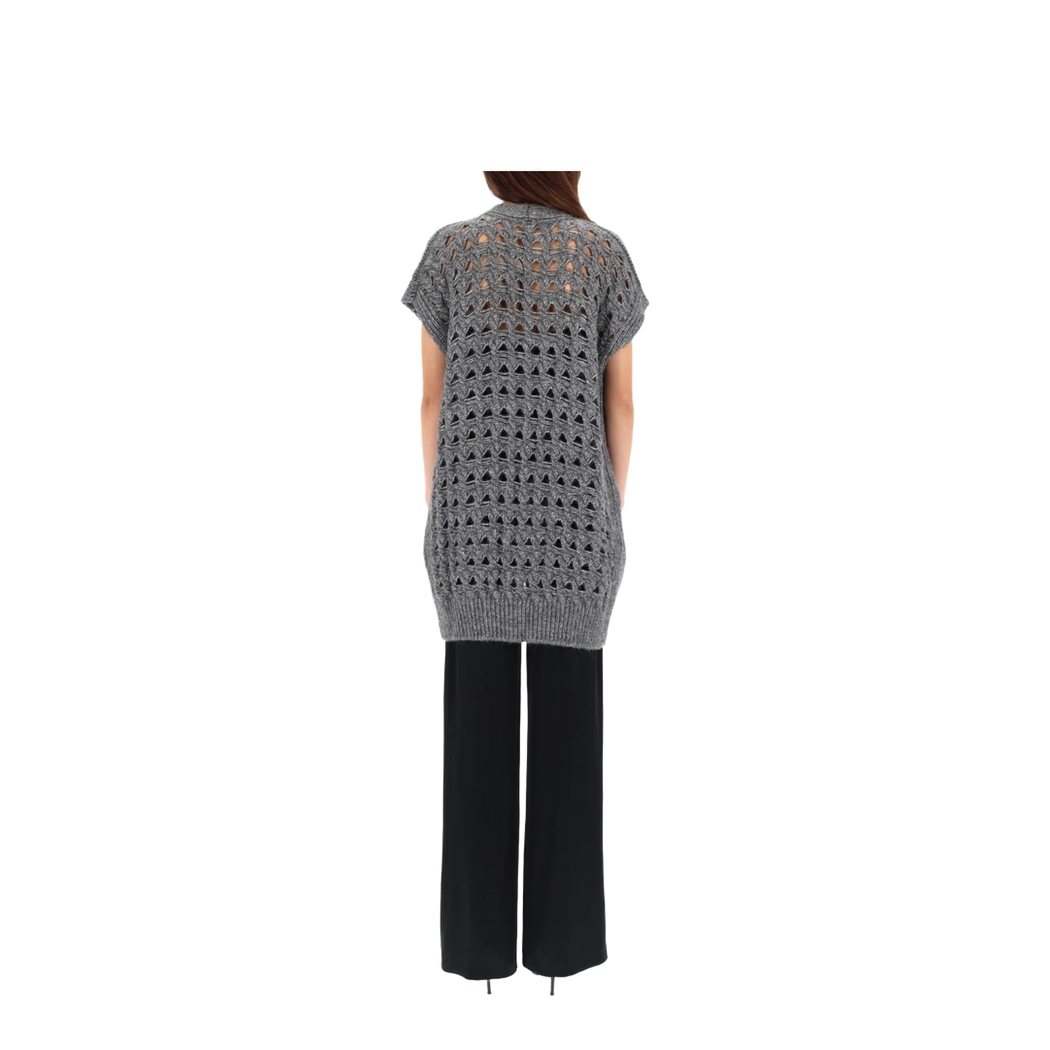 Vest with Perforated Workmanship - Image 3