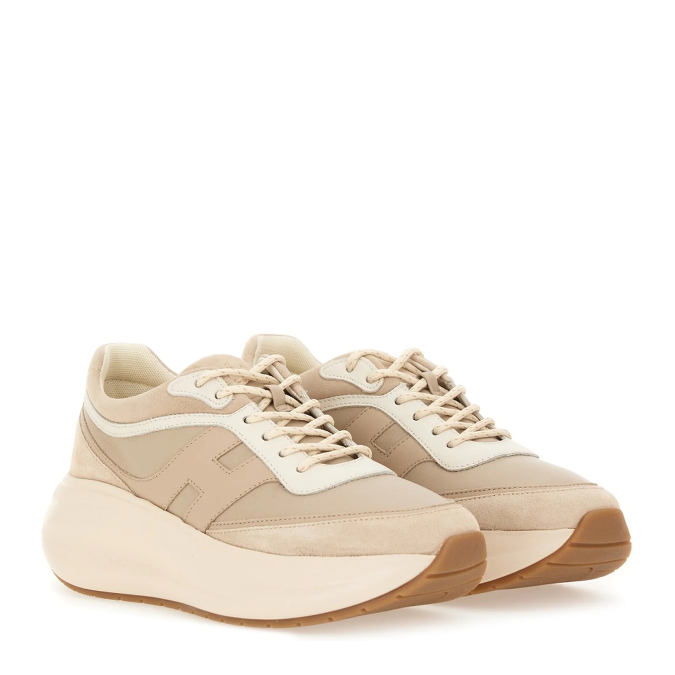 Beige Front Lace-Up Fastening - Image 2