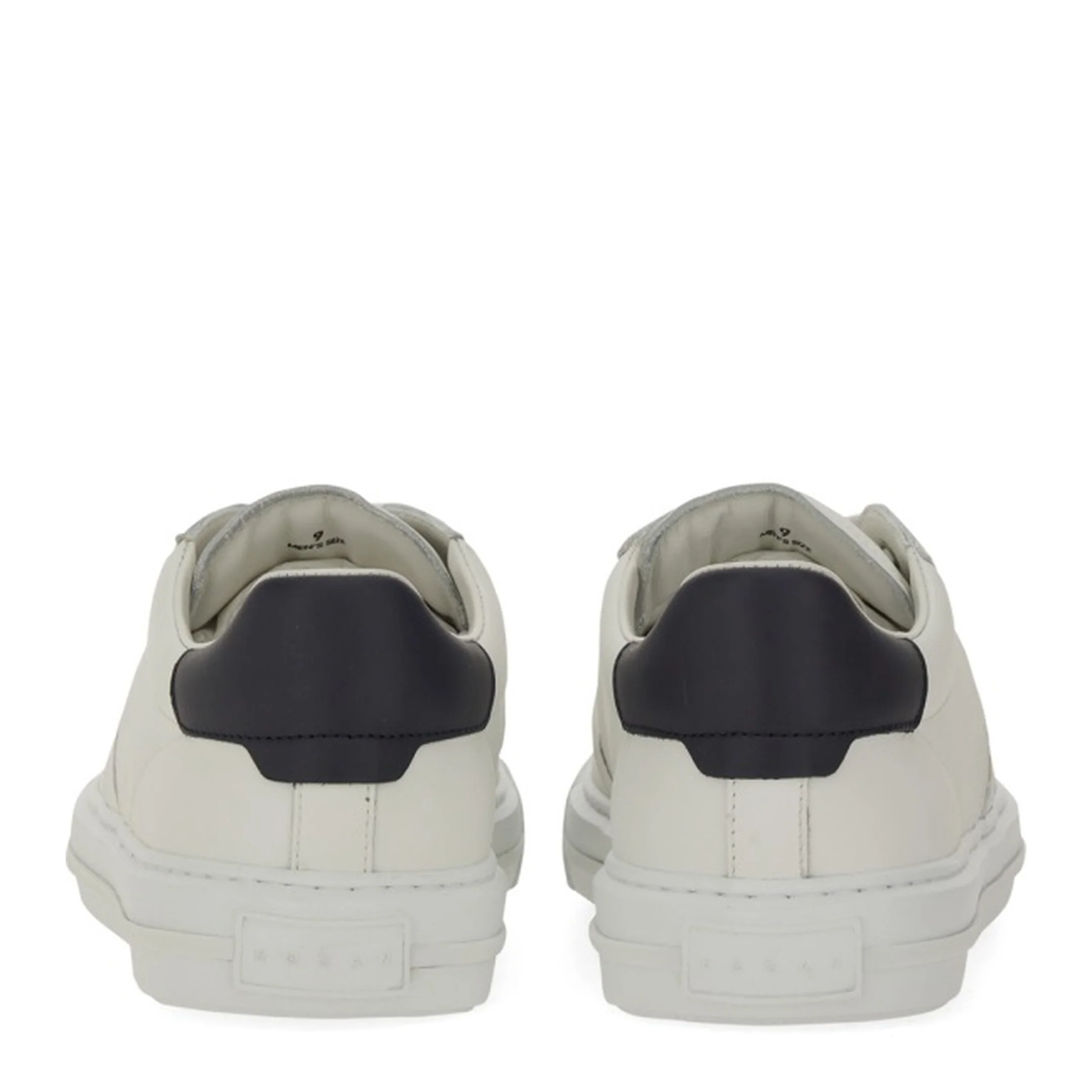 White Logo Design Flat Rubber Sole Lace-Up Closure - Image 3
