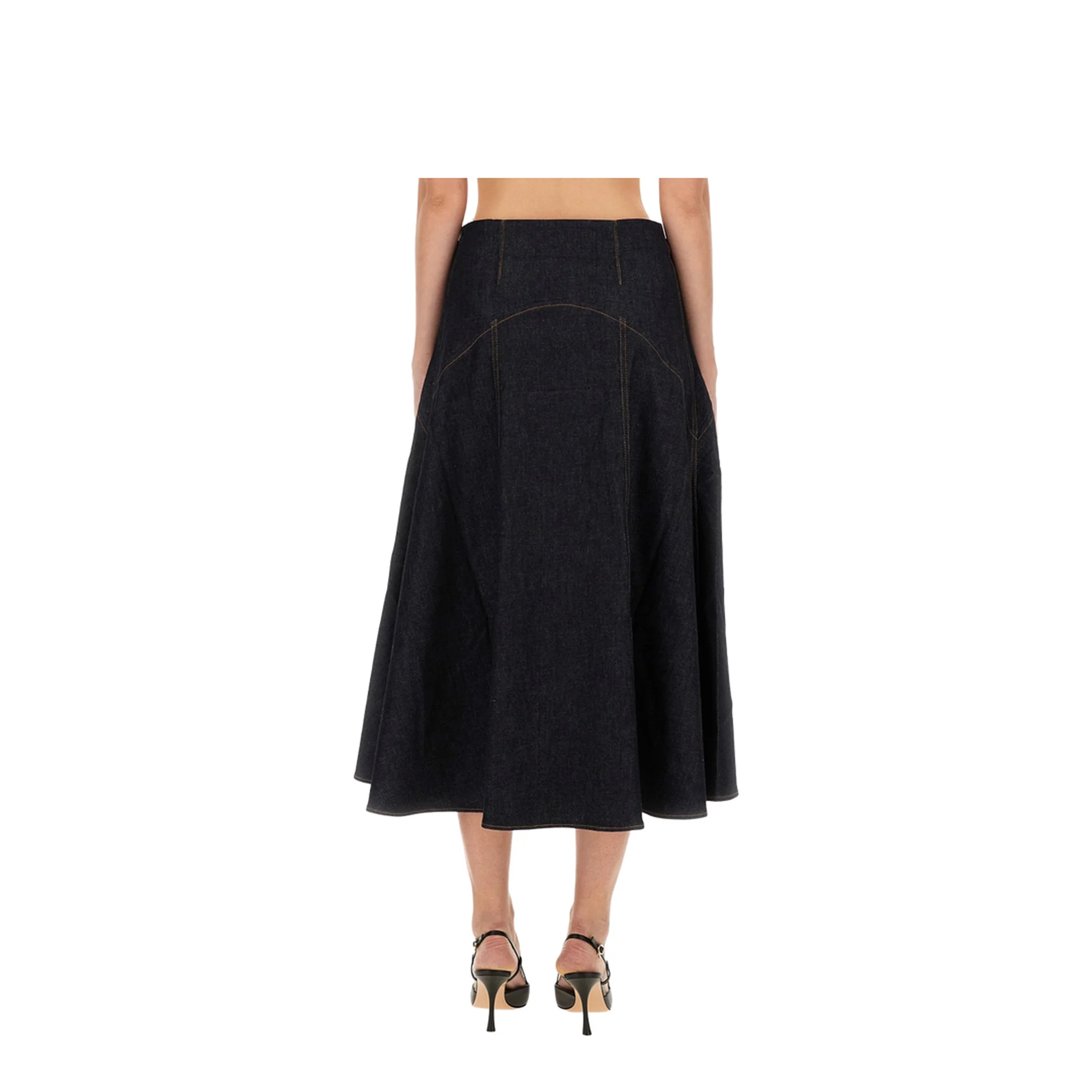 "DE-NÎMES TRIANGLE" DENIM SKIRT - Image 3