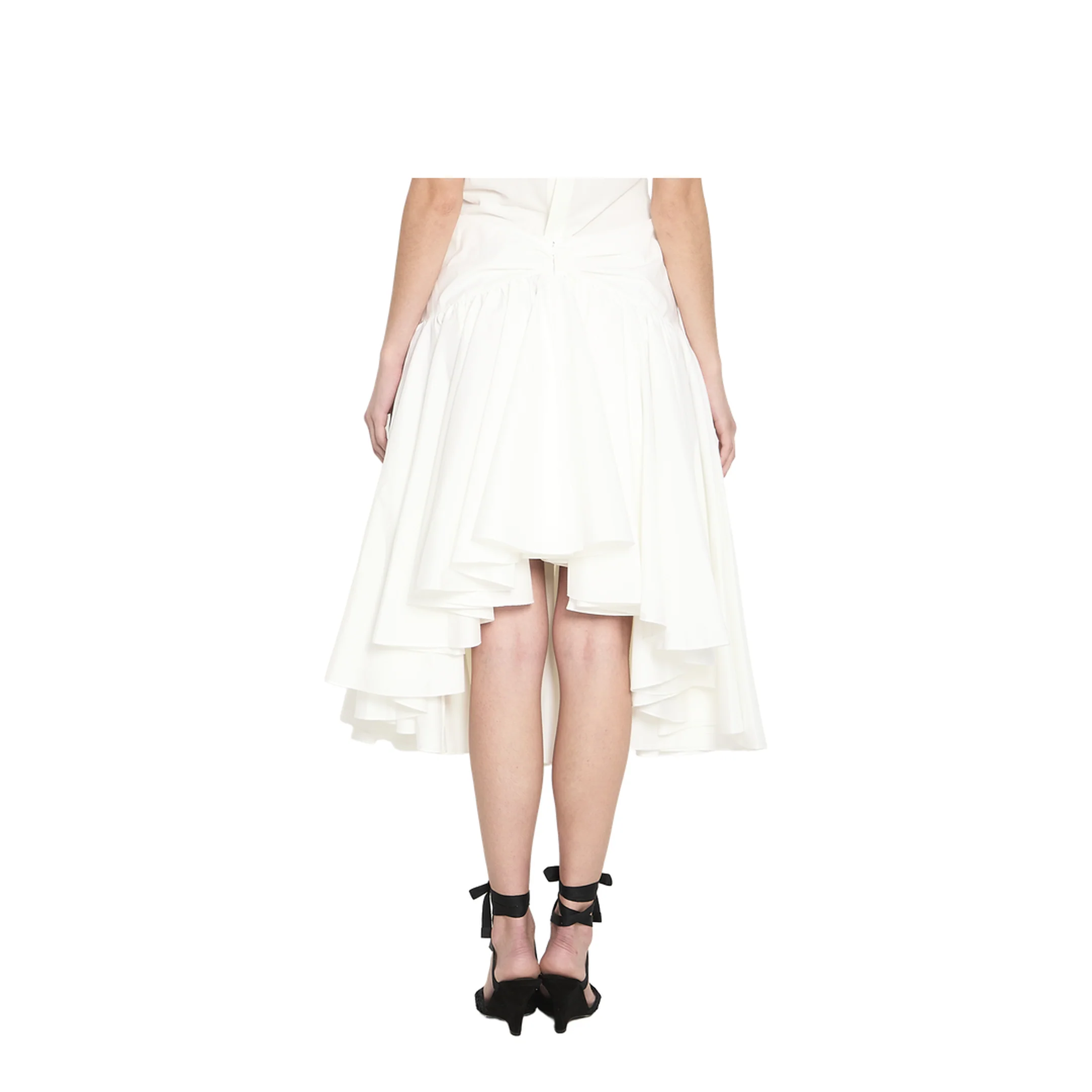 Draped Midi Skirt with Godet - Image 4