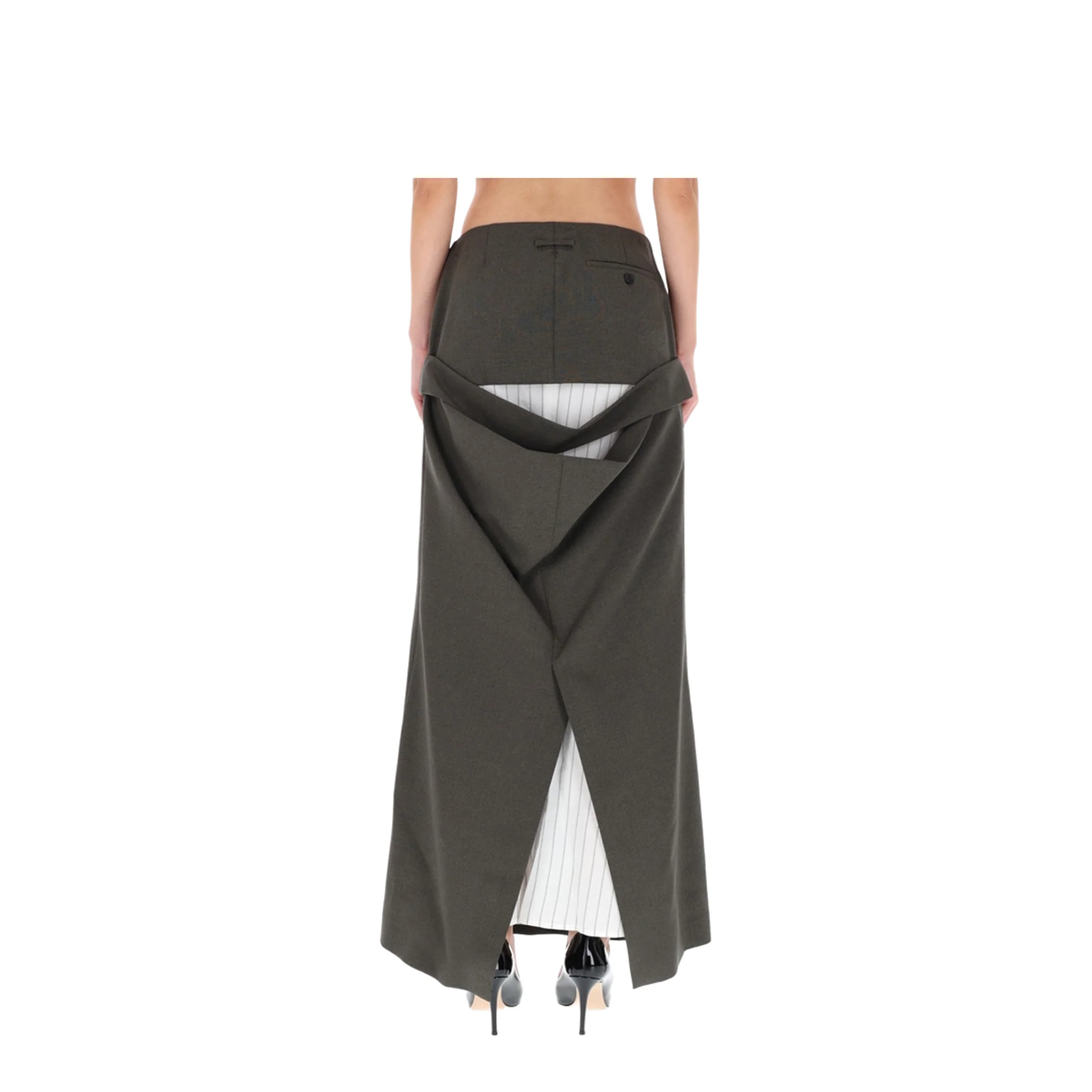 DECONSTRUCTED SKIRT WITH MARTINGALE DETAIL - Image 4