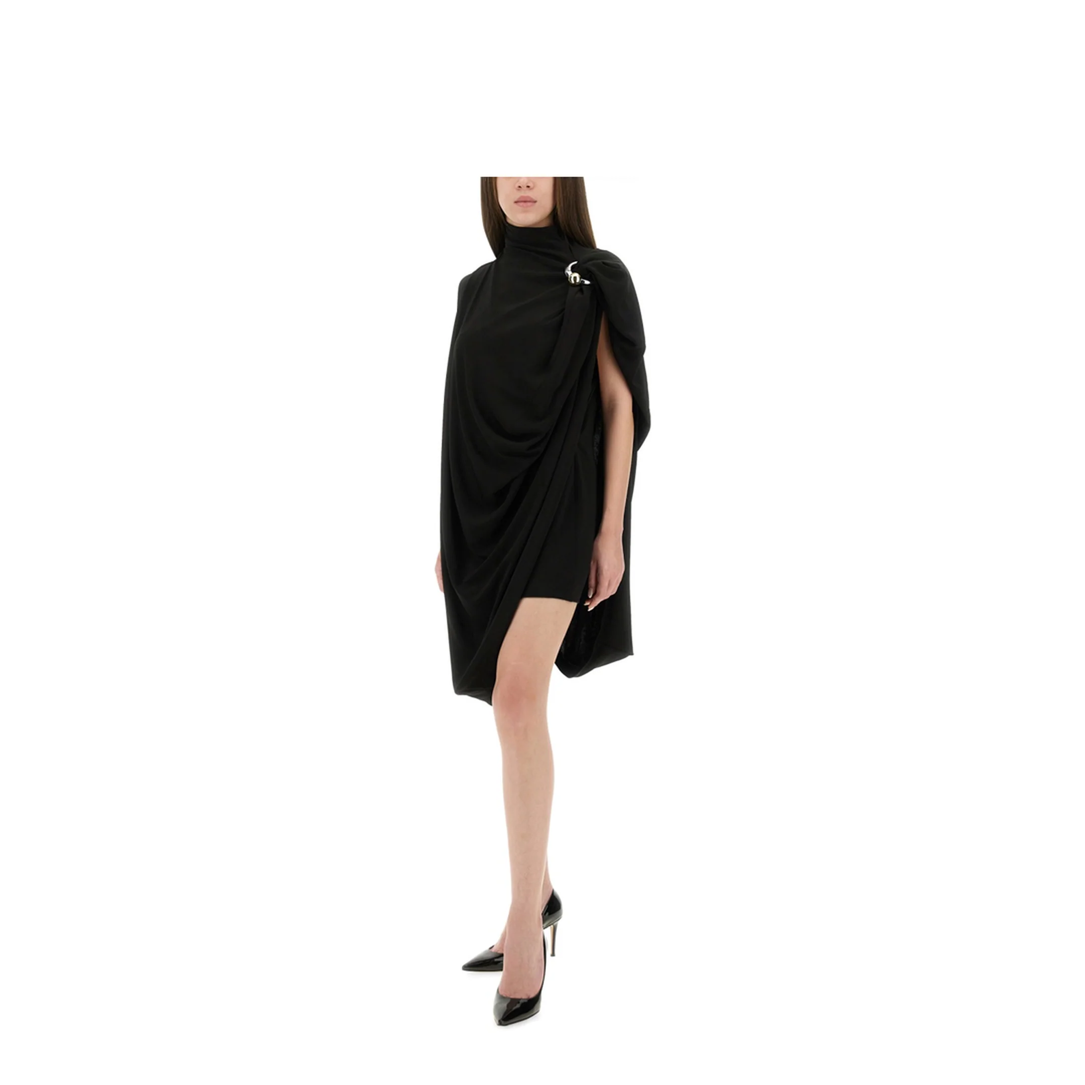 Draped Dress With Piercings - Image 4