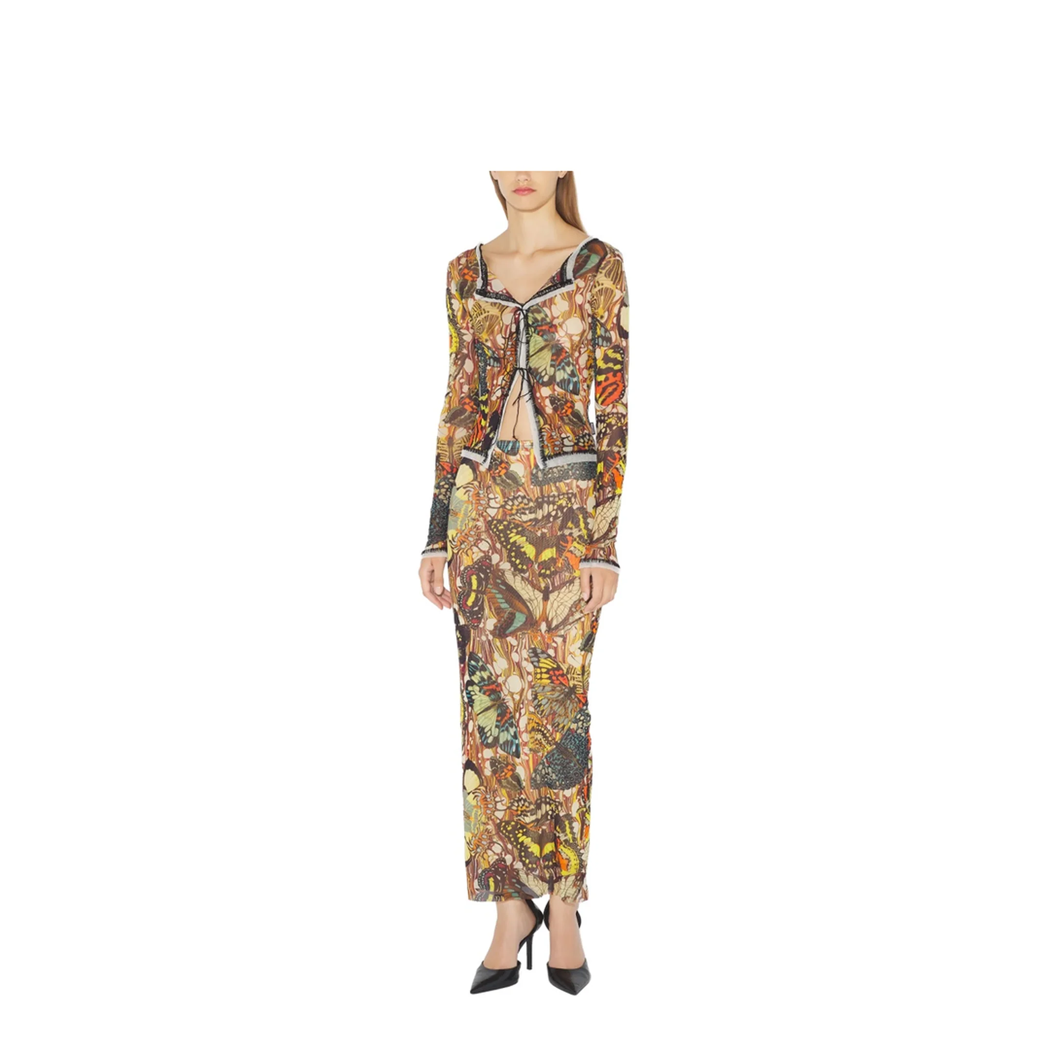 Long Skirt with Bow Tie Print - Image 2