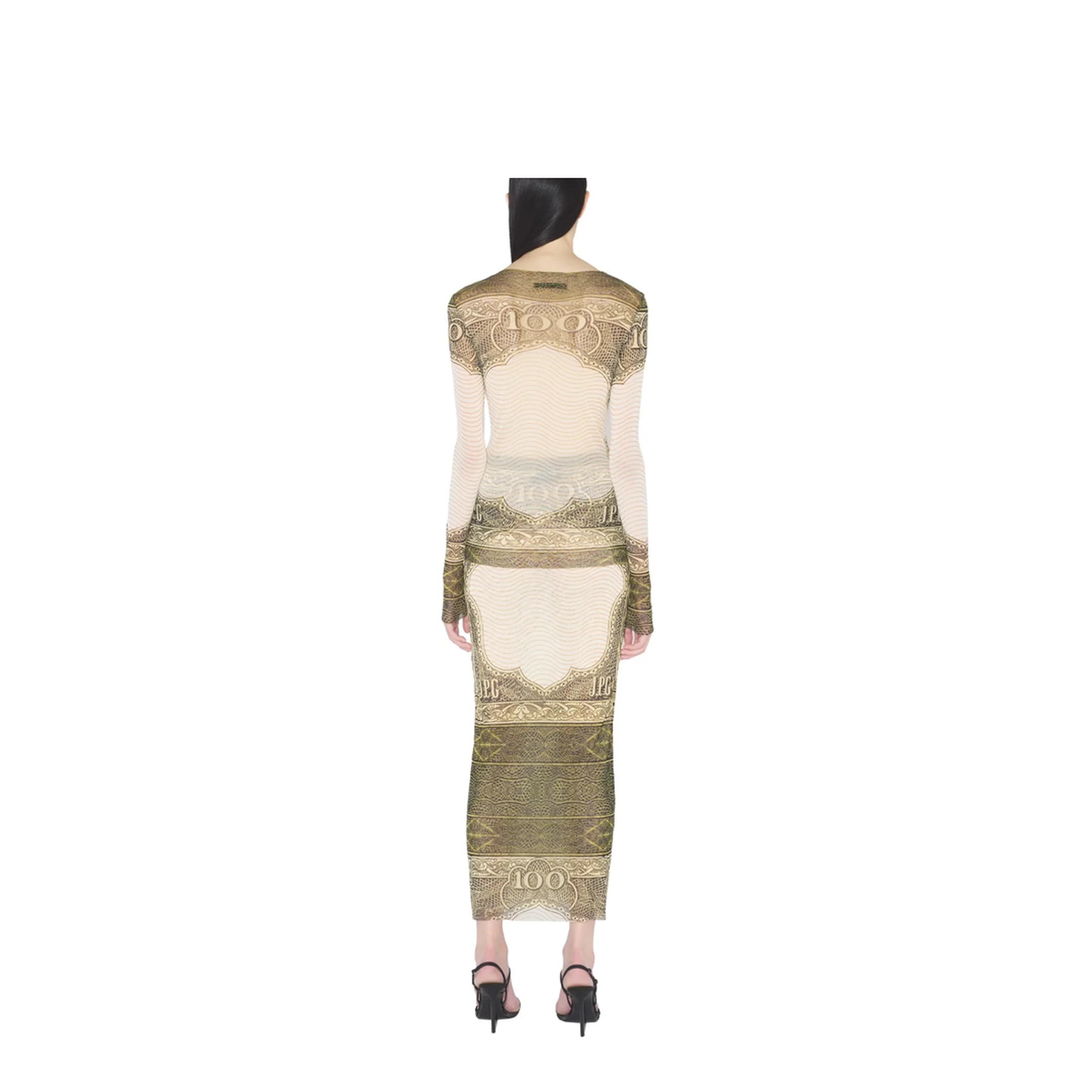 Long Skirt with Cartouche Print - Image 4