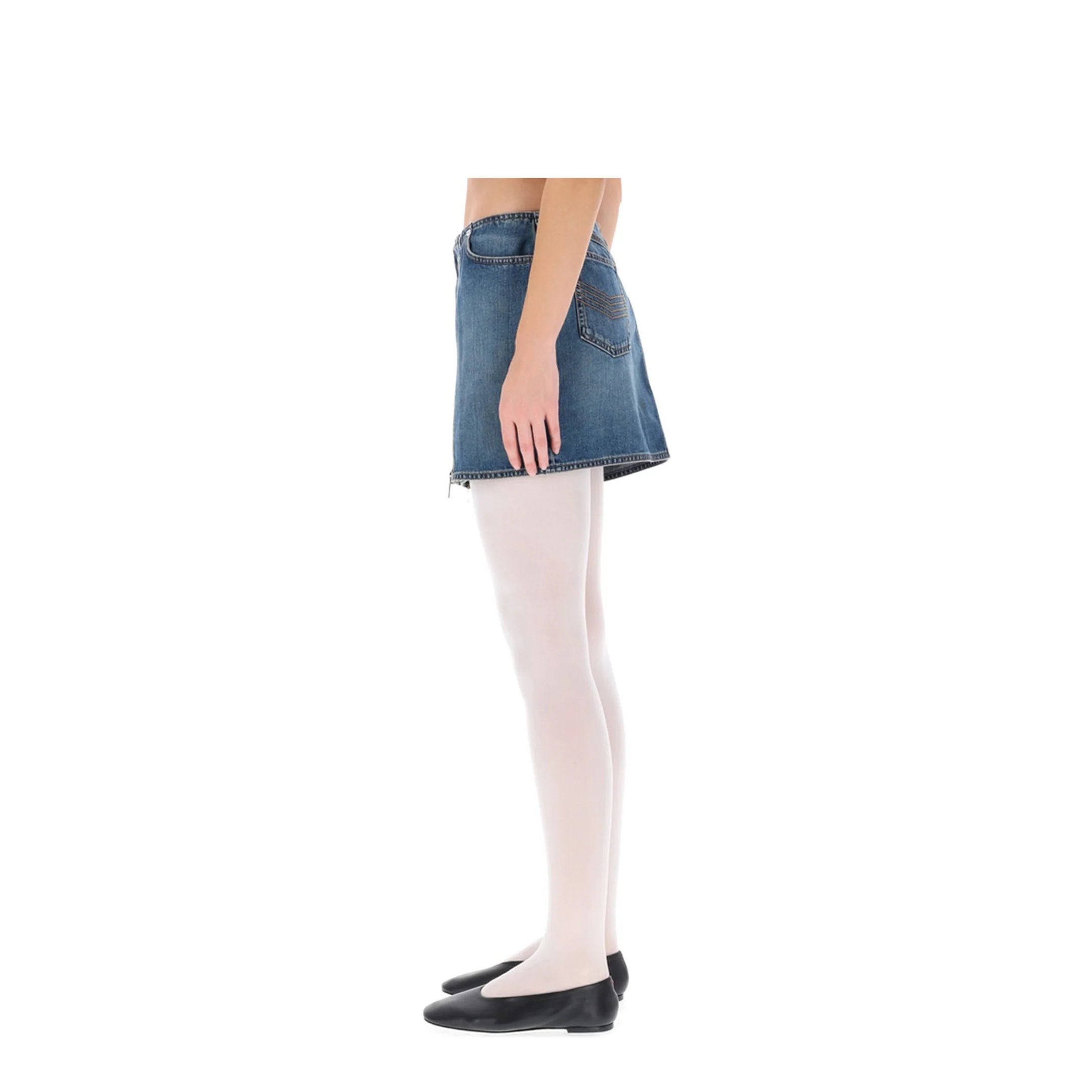 Miniskirt with Double Zipper - Image 3