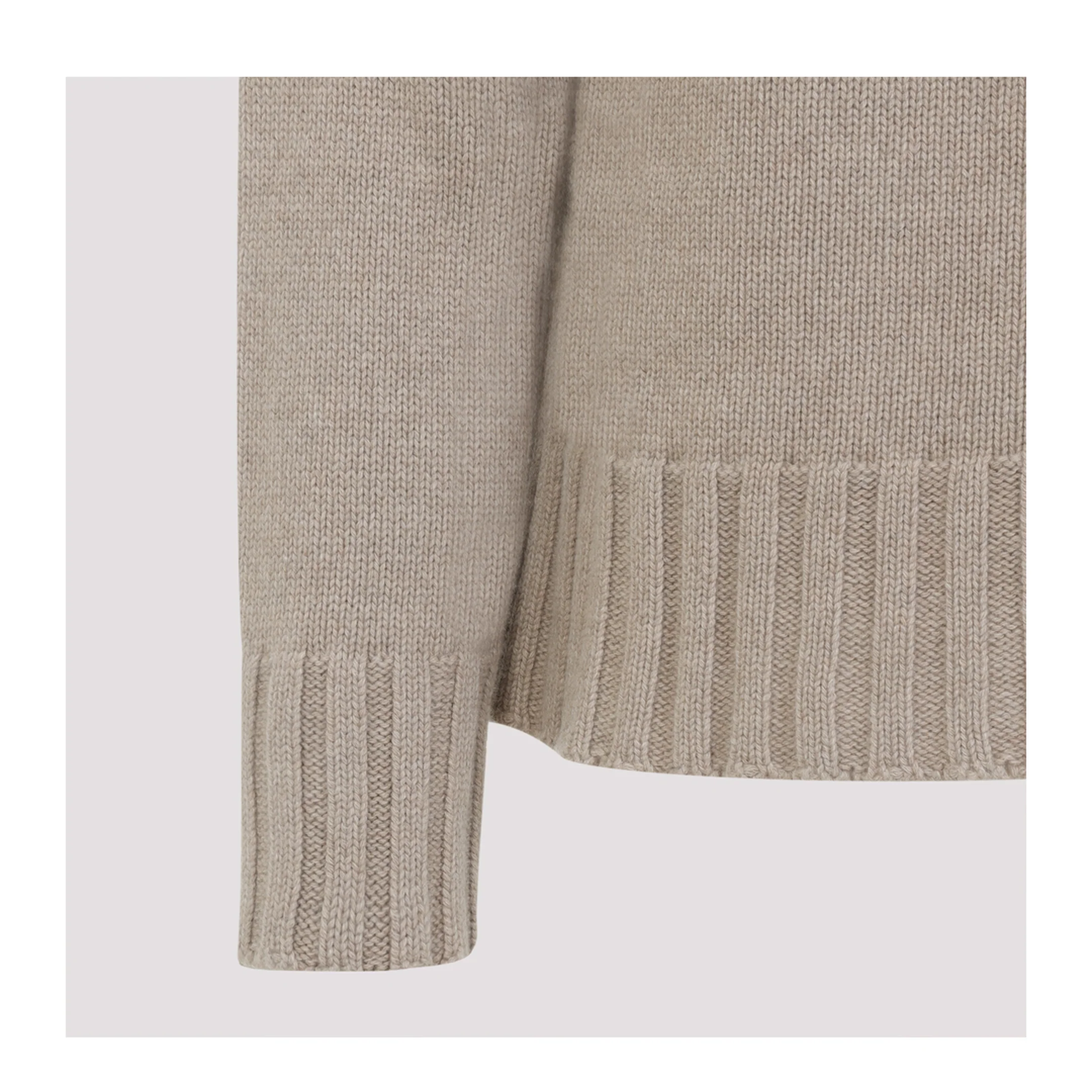 Beige Cashmere Sweater - Image 4