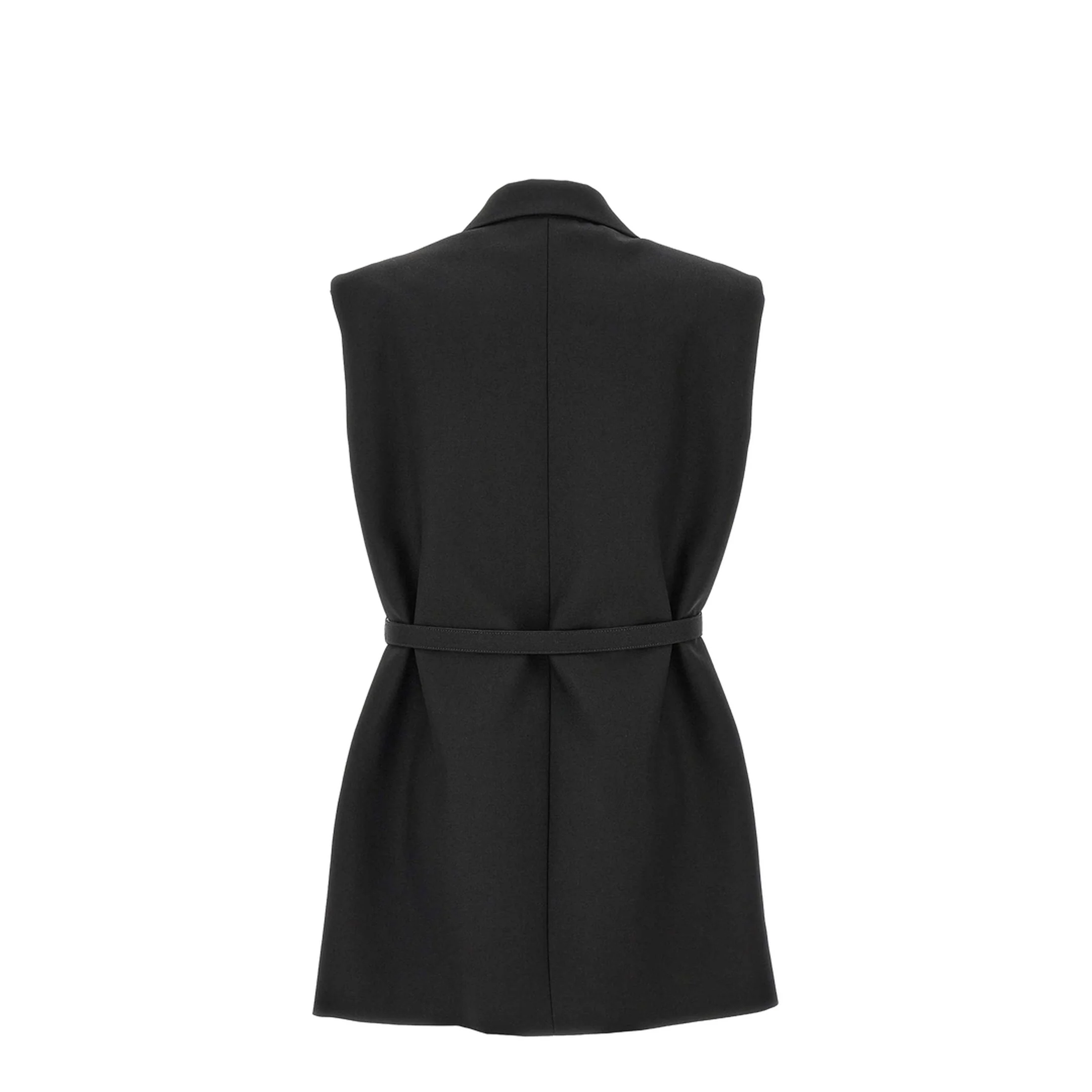 Belt Wool Vest Black - Image 2