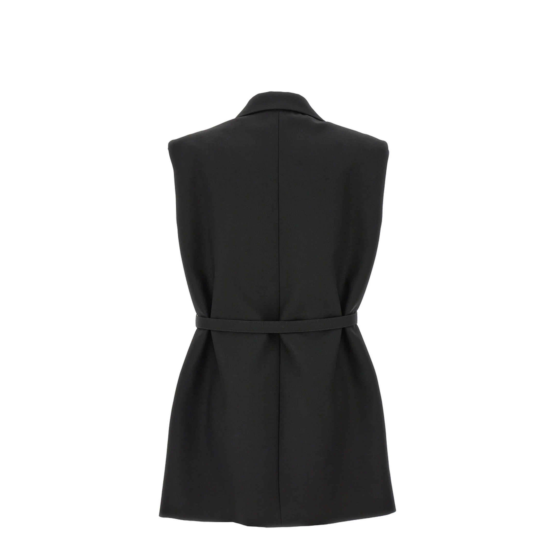 Belt Wool Vest Black - Image 5