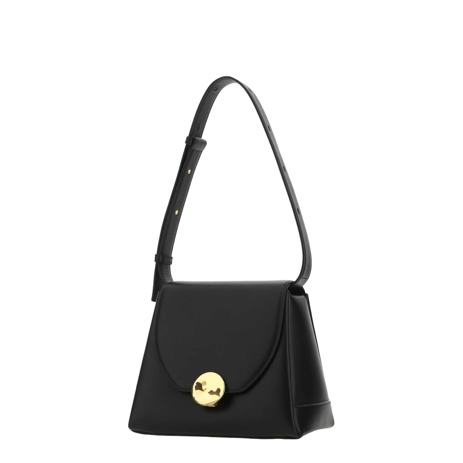 Black Leather Victor Shoulder Bag - Image 3