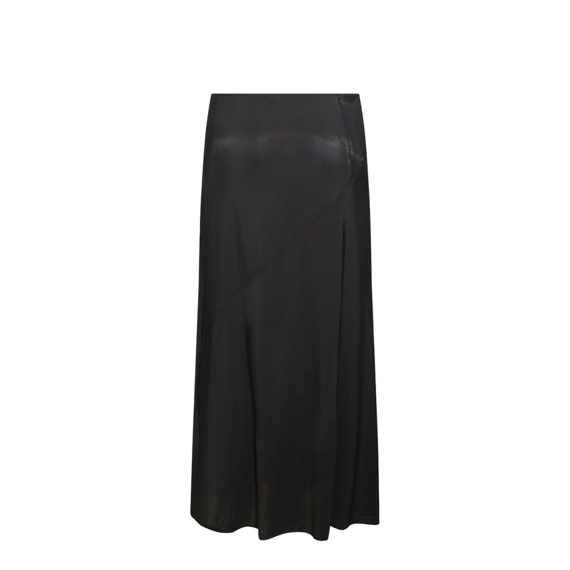 Black Viscose Midi Skirt - Image 2
