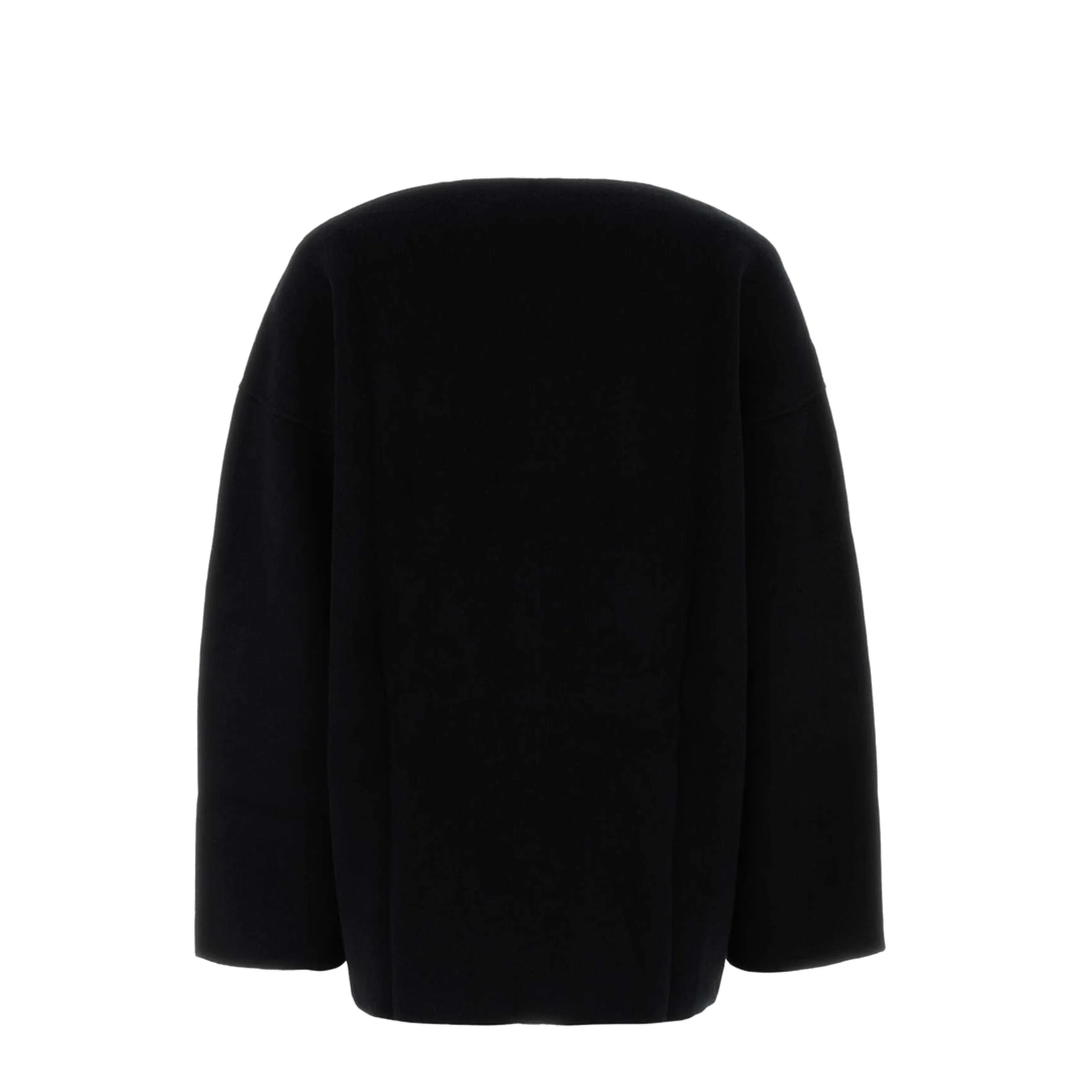 Black Wool Blend Oversize Sweater - Image 2
