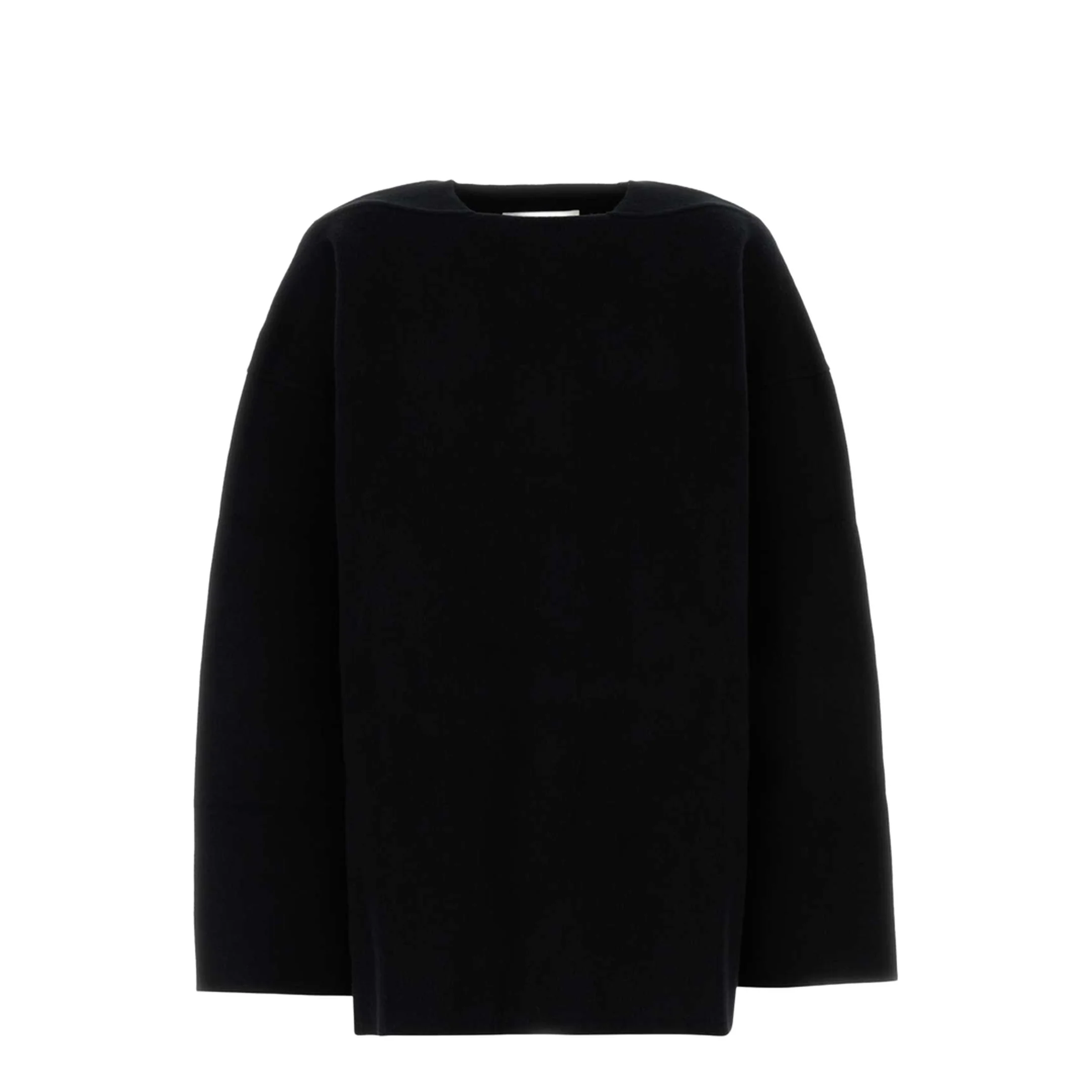 Black Wool Blend Oversize Sweater - Image 3