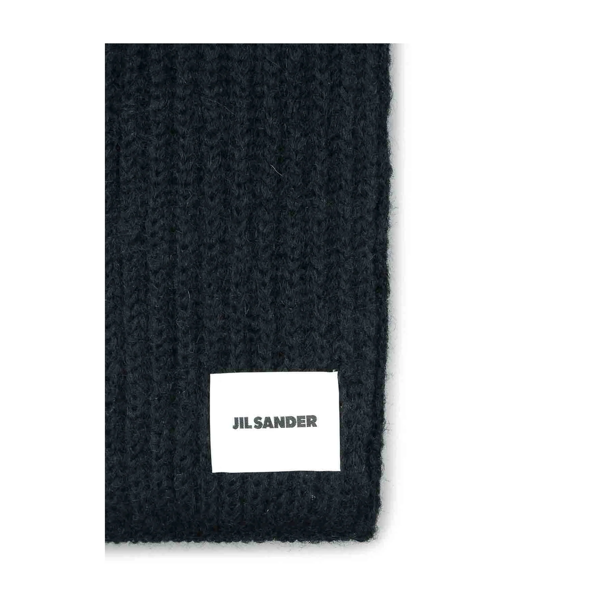 Black Wool Blend Scarf - Image 3