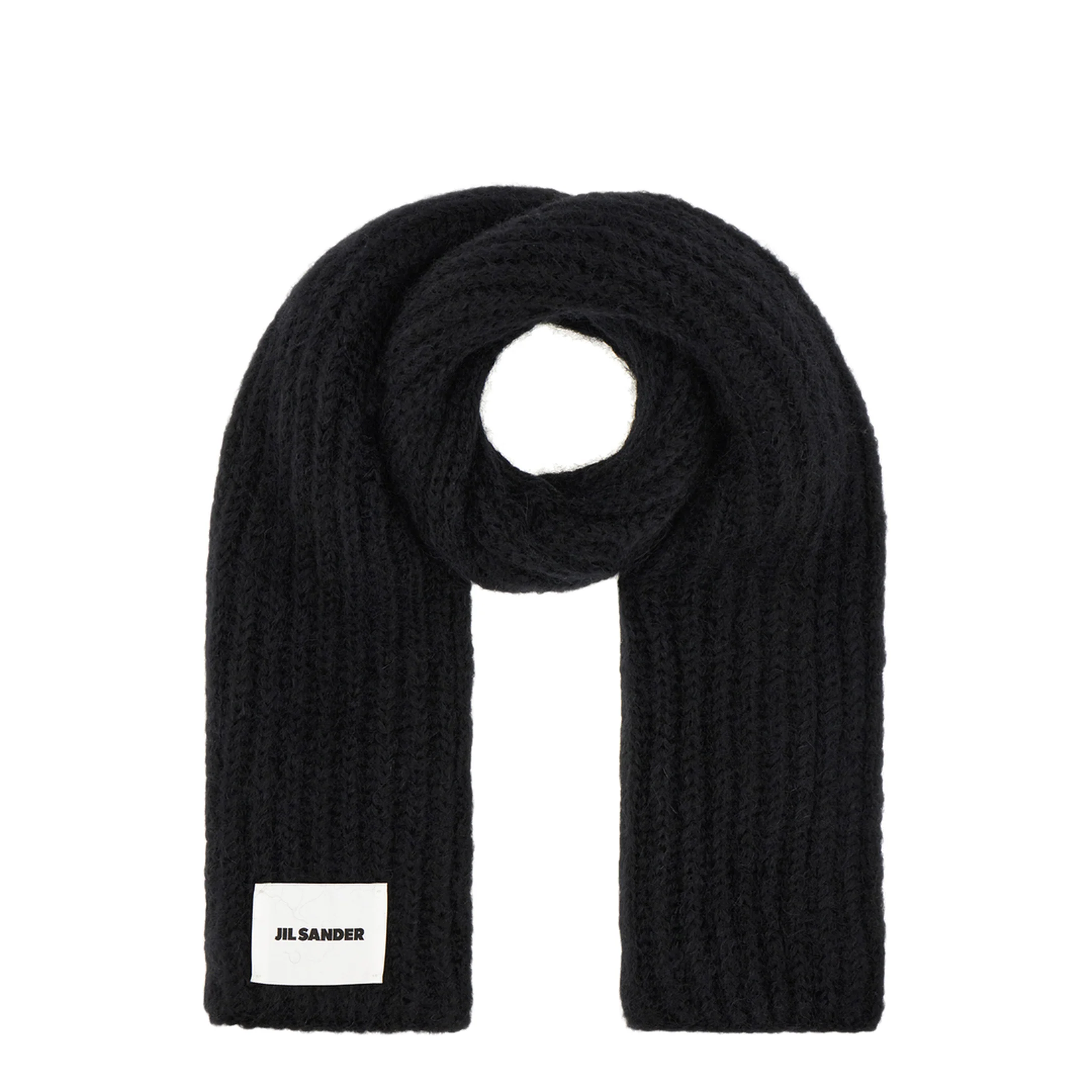 Black Wool Blend Scarf - Image 4