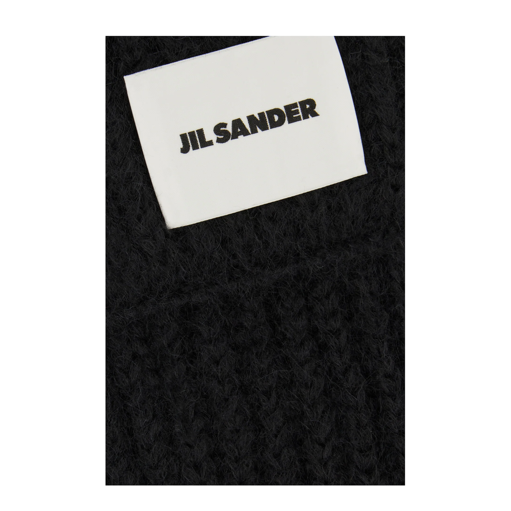 Black Wool Blend Scarf - Image 5