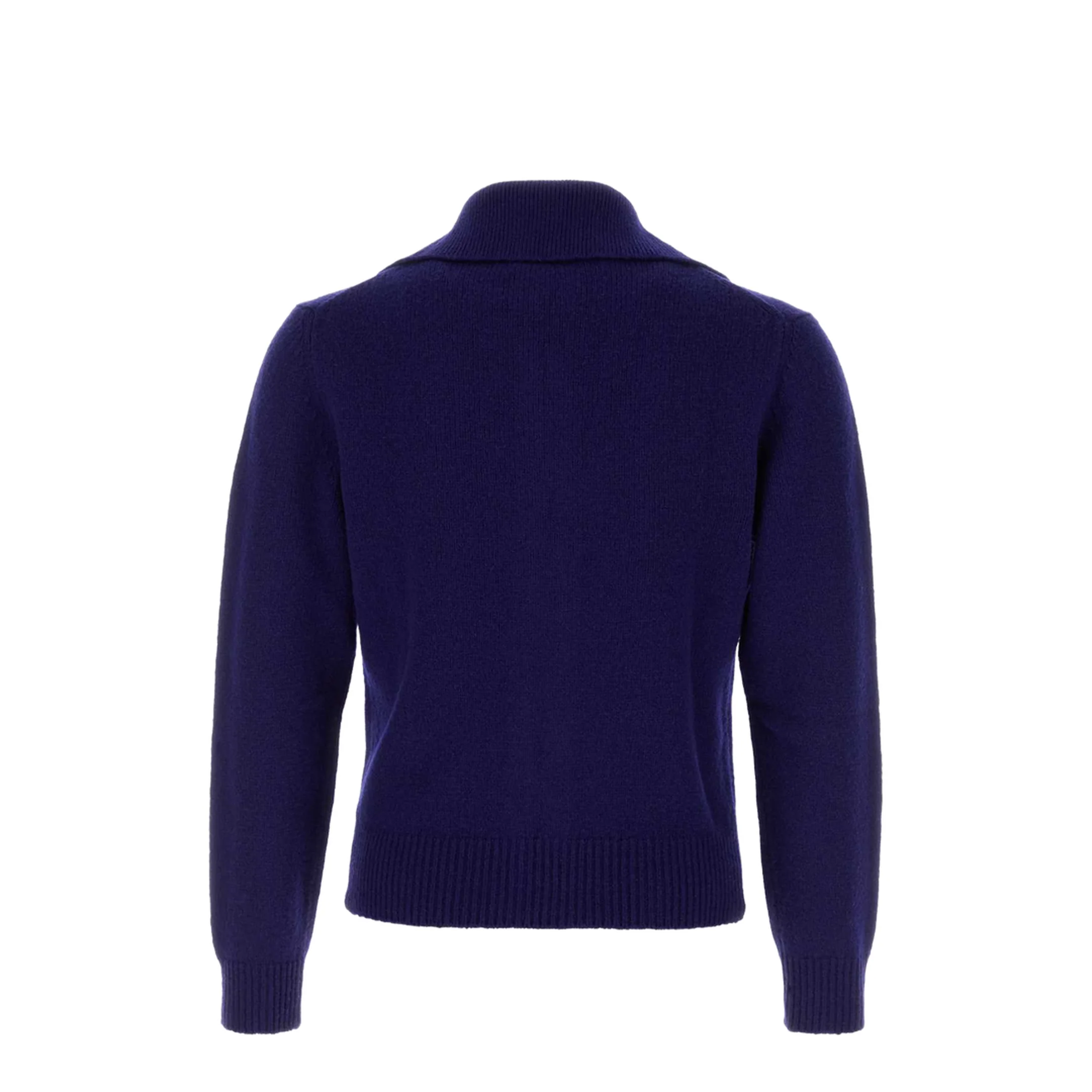 Men's Blue Wool Blend Cardigan - Image 2