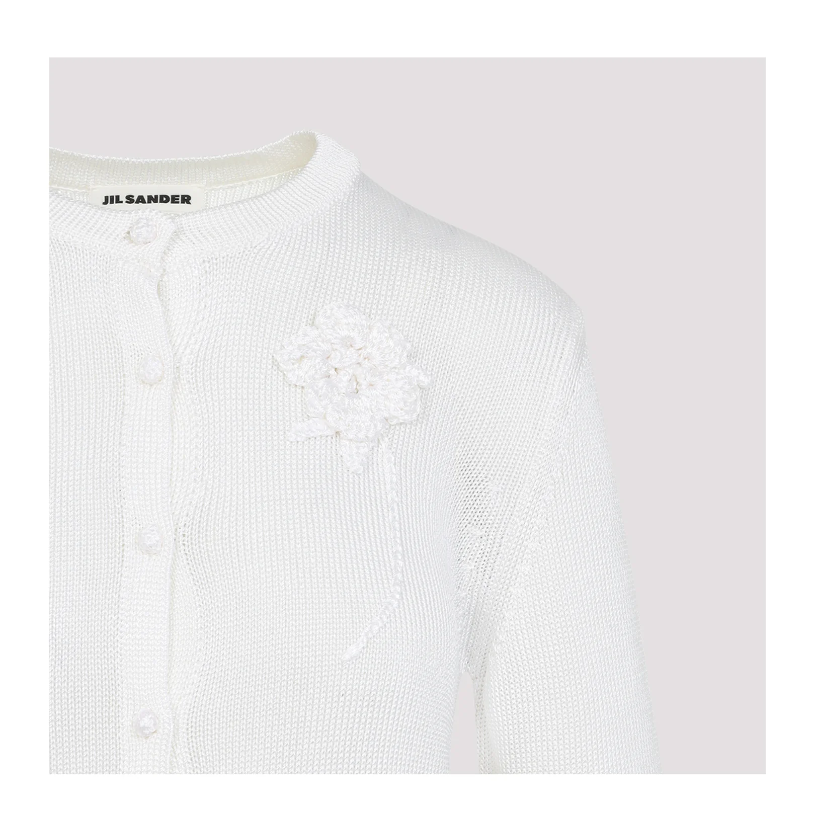 Cardigan With Crochet Flower - Image 5