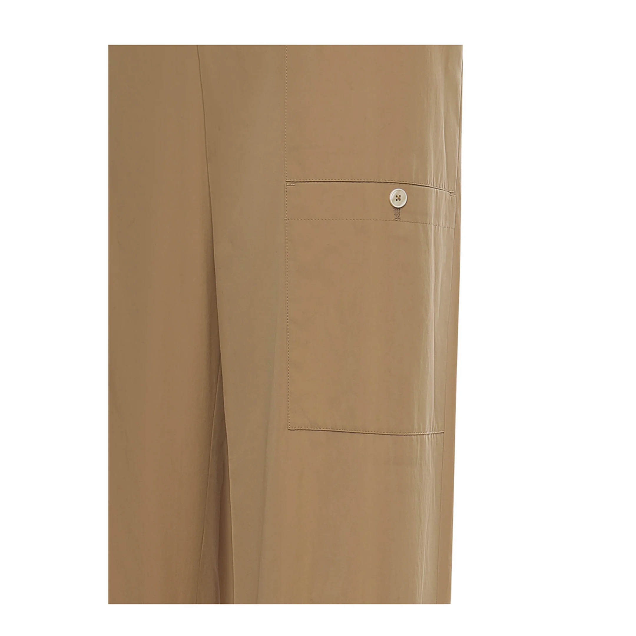 Poplin Cargo Trousers - Beige - Image 2