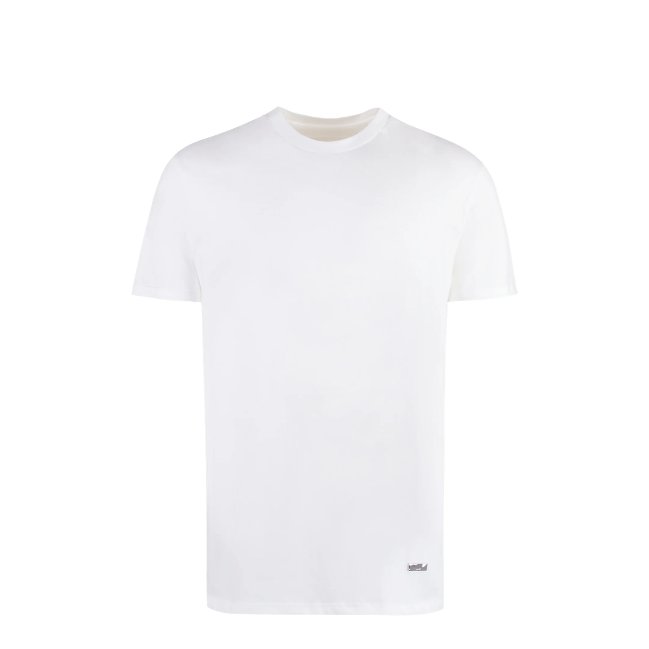 Cotton Crew Neck T-Shirt White - Image 2