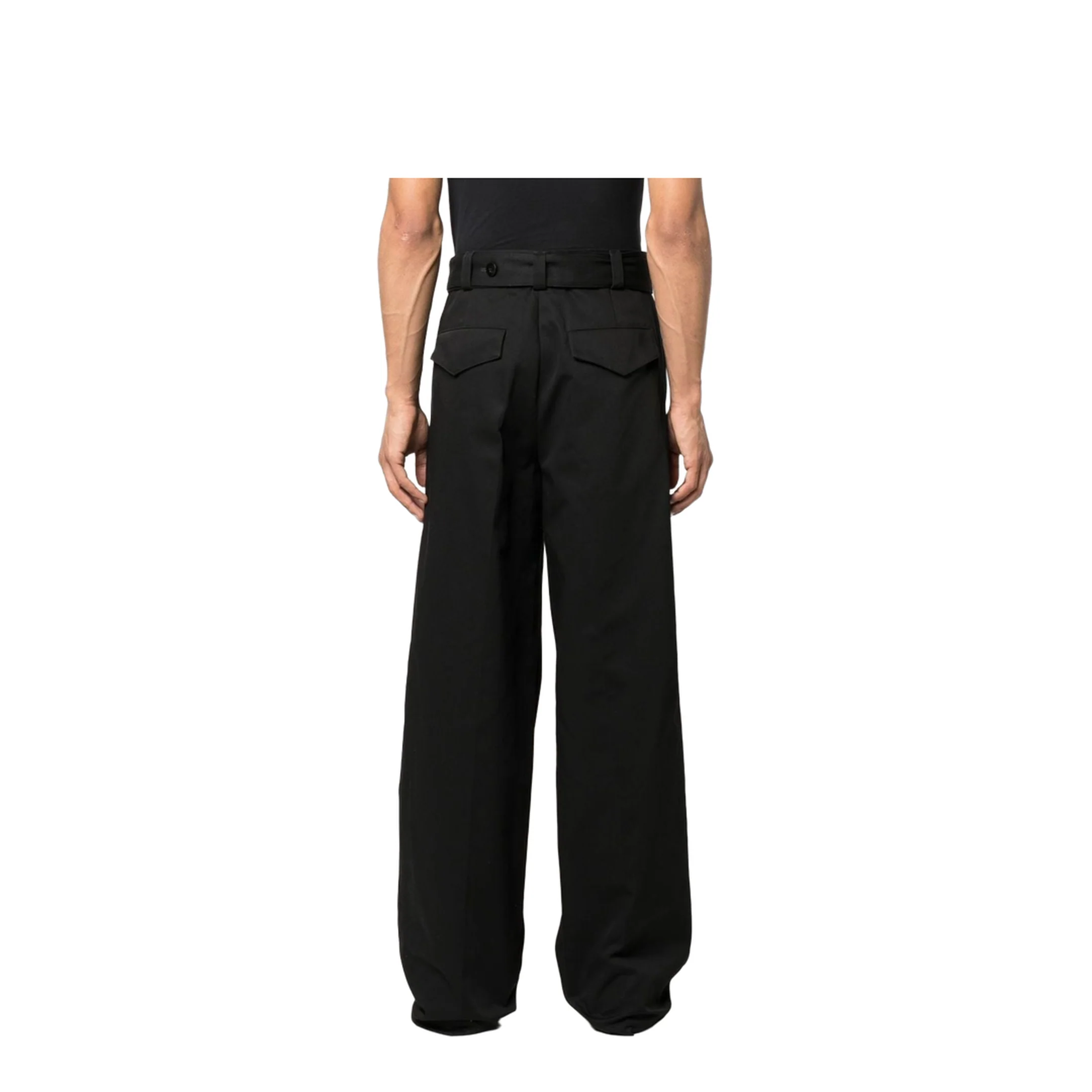 Men's Cotton Trousers Black - Image 3