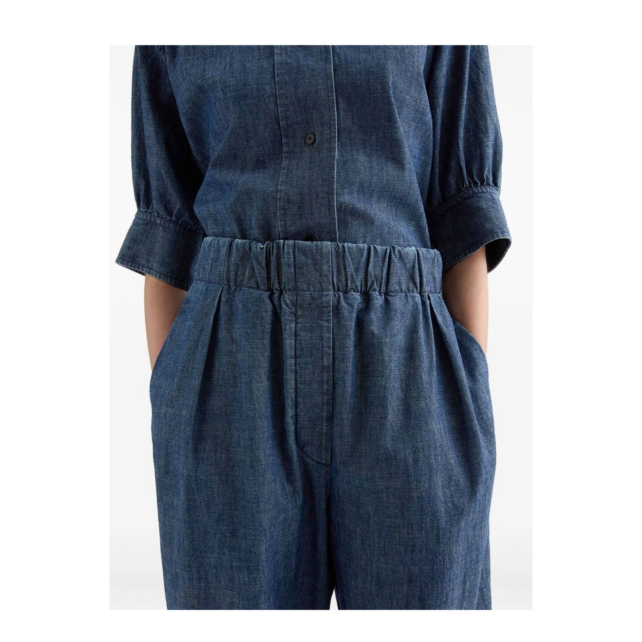 Cotton Wide-Leg Trousers - Image 3