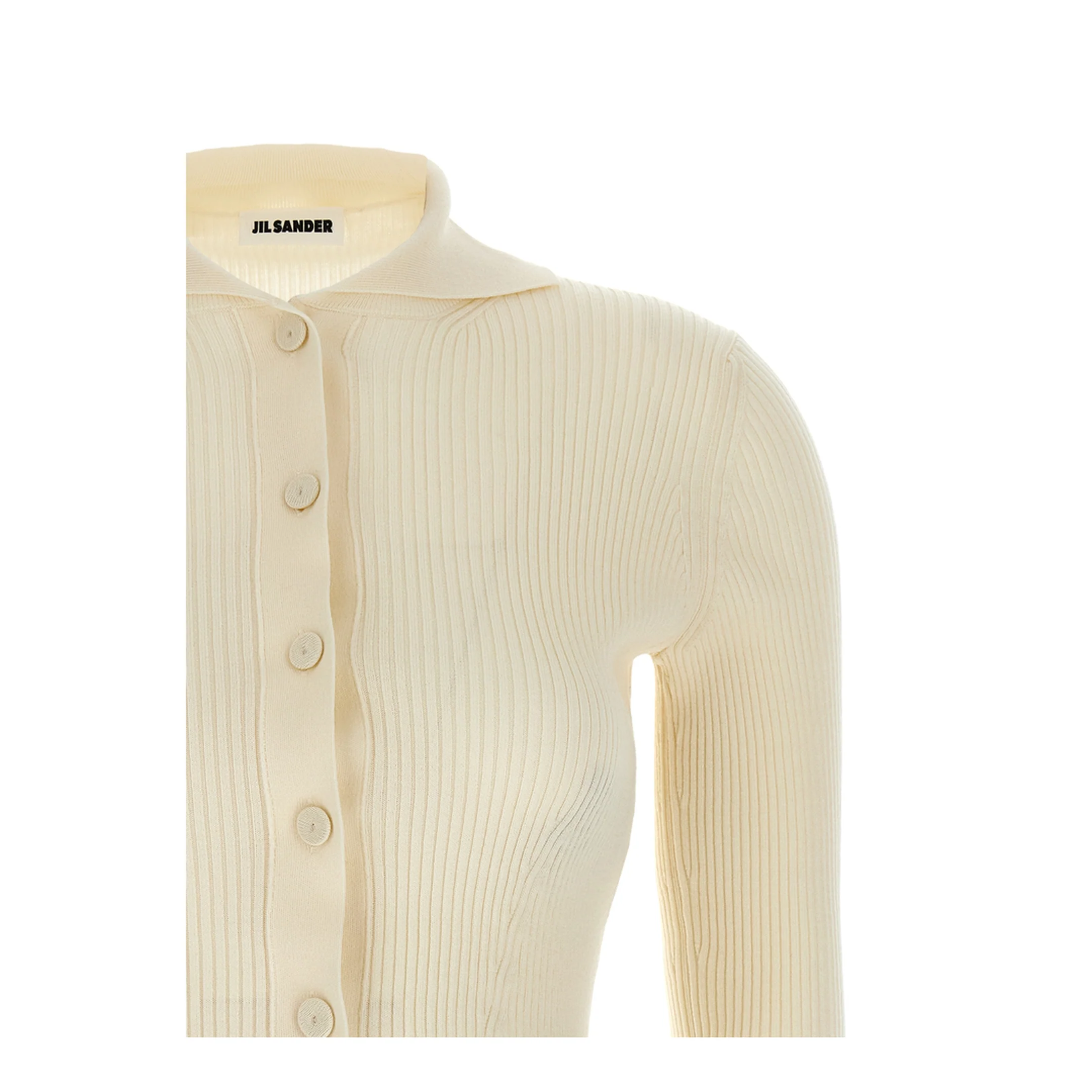 Cream Wool Blend Cardigan - Image 4