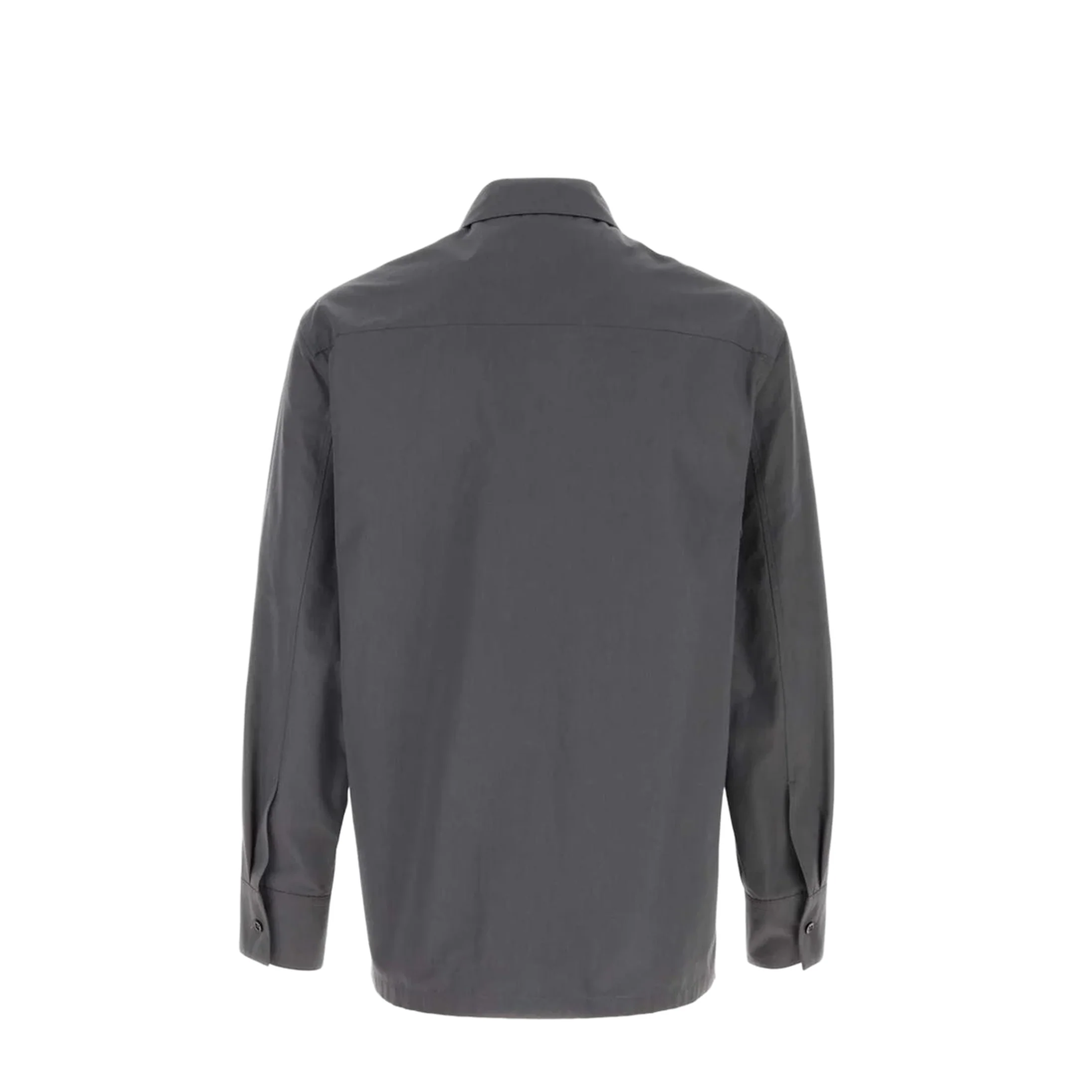 Dark Grey Poplin Shirt - Image 2