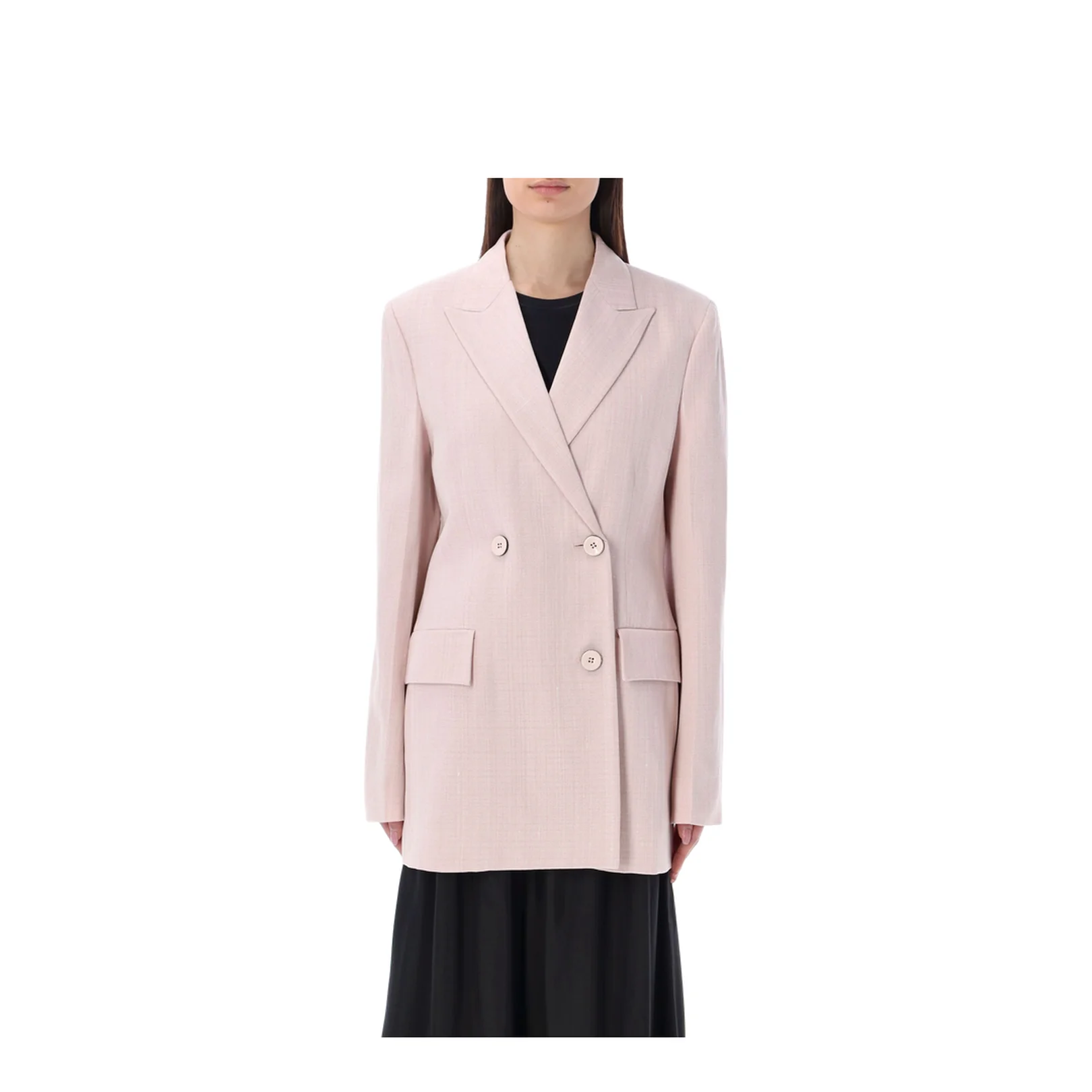 Double Breast Blazer Jacket Pink