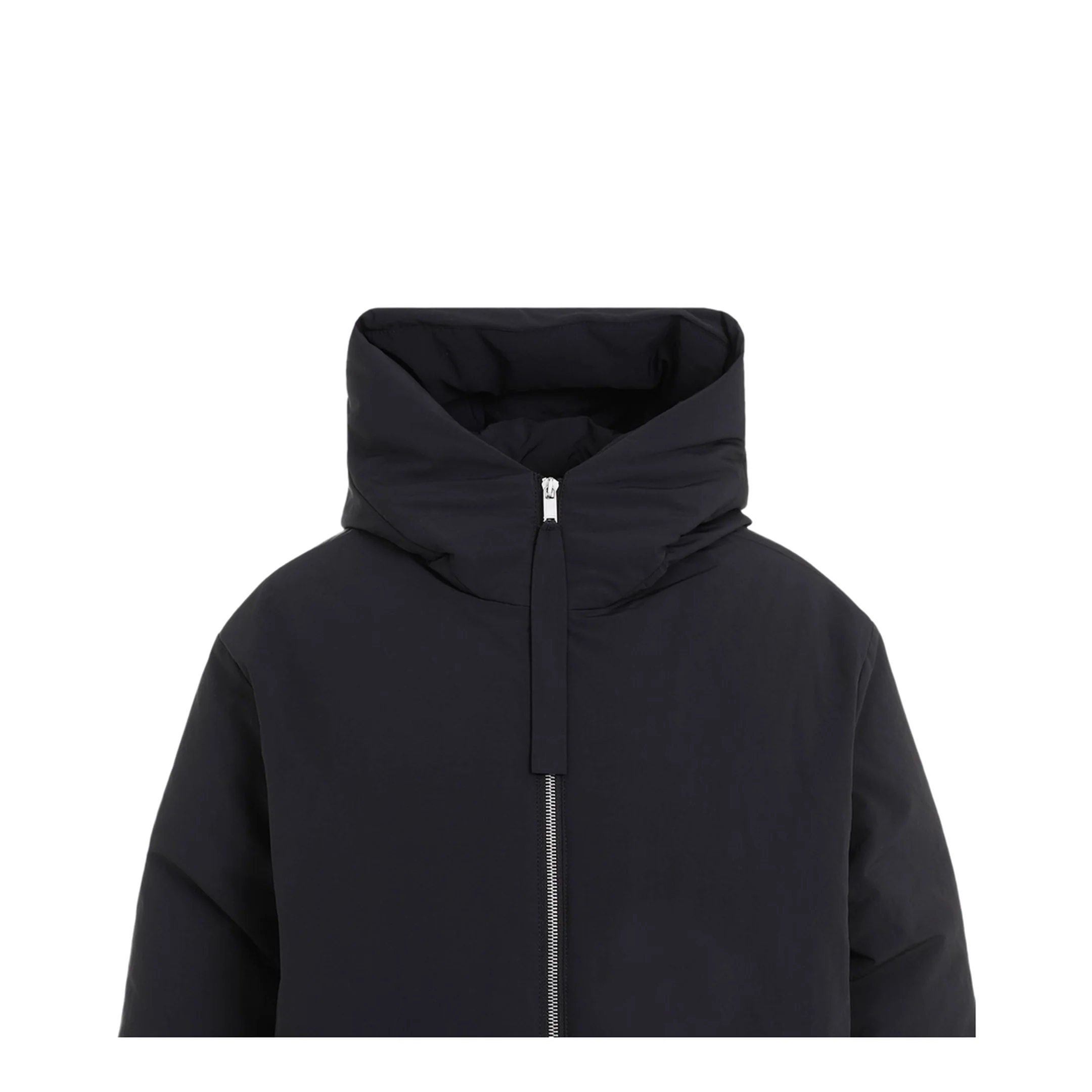 Hooded Down Jacket - Black - Image 4