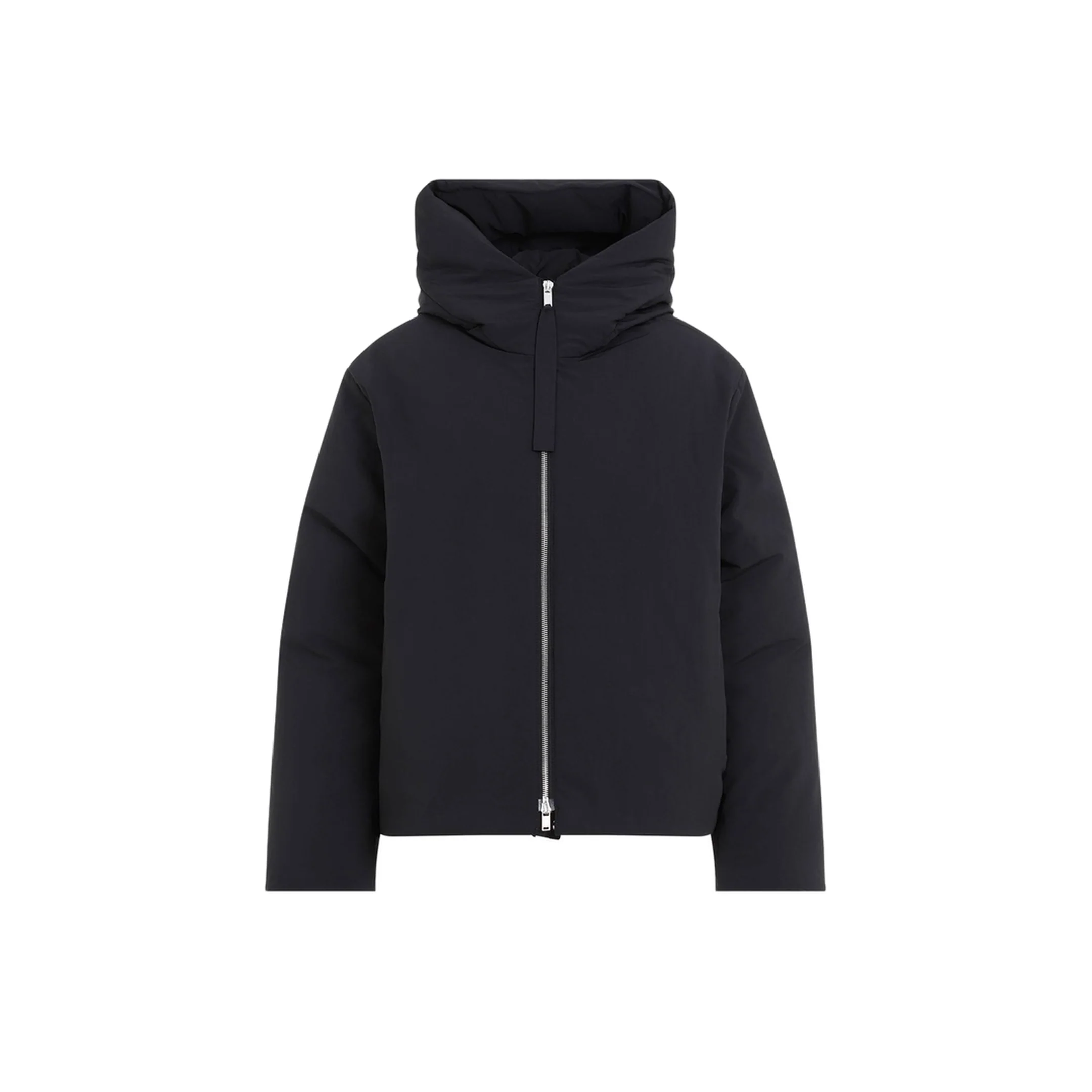 Hooded Down Jacket - Black - Image 5