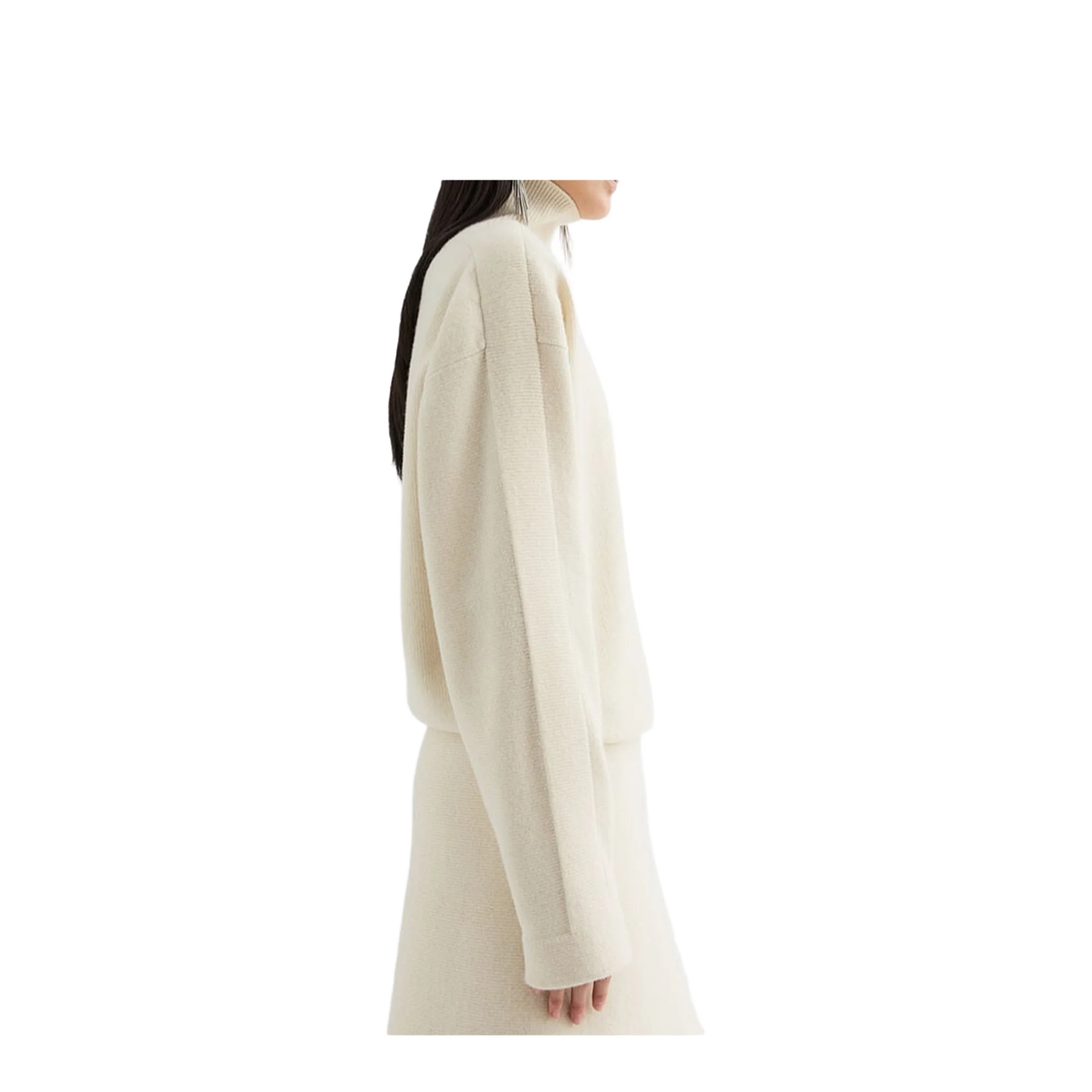 High Neck Sweater Beige - Image 3