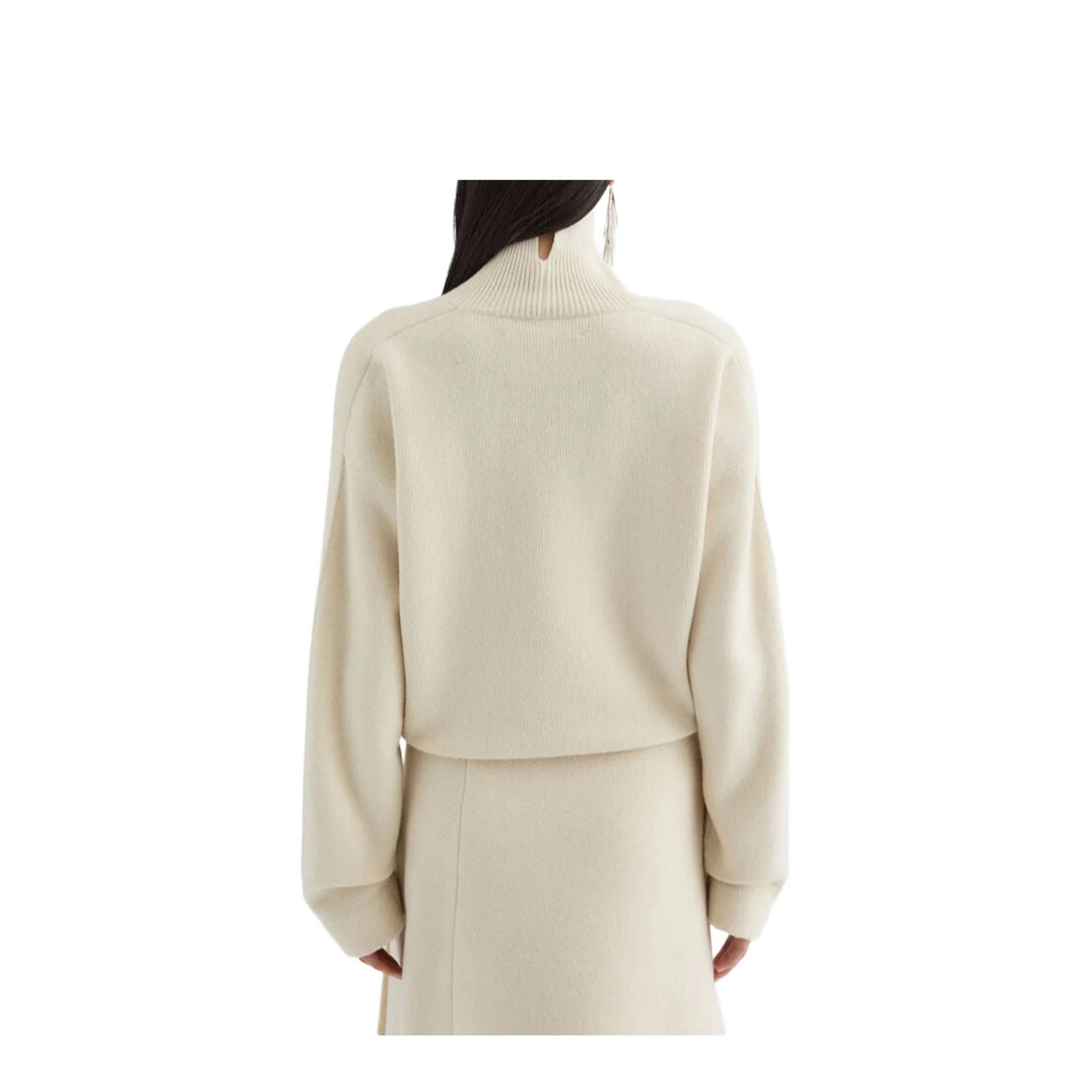 High Neck Sweater Beige - Image 4