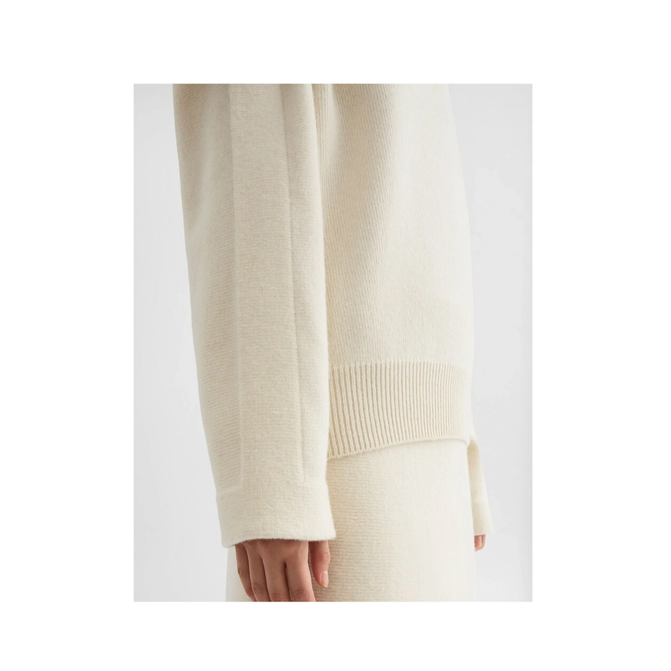 High Neck Sweater Beige - Image 5