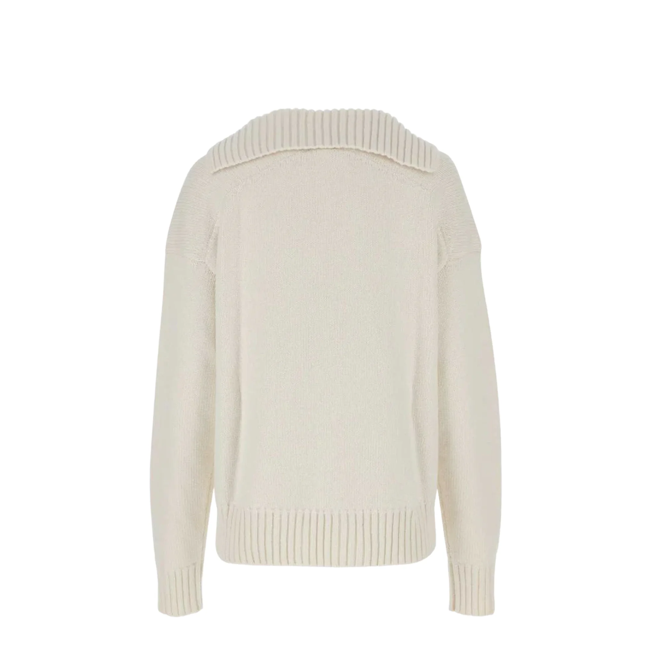 Ivory Cashmere Blend Oversize Sweater - Image 2