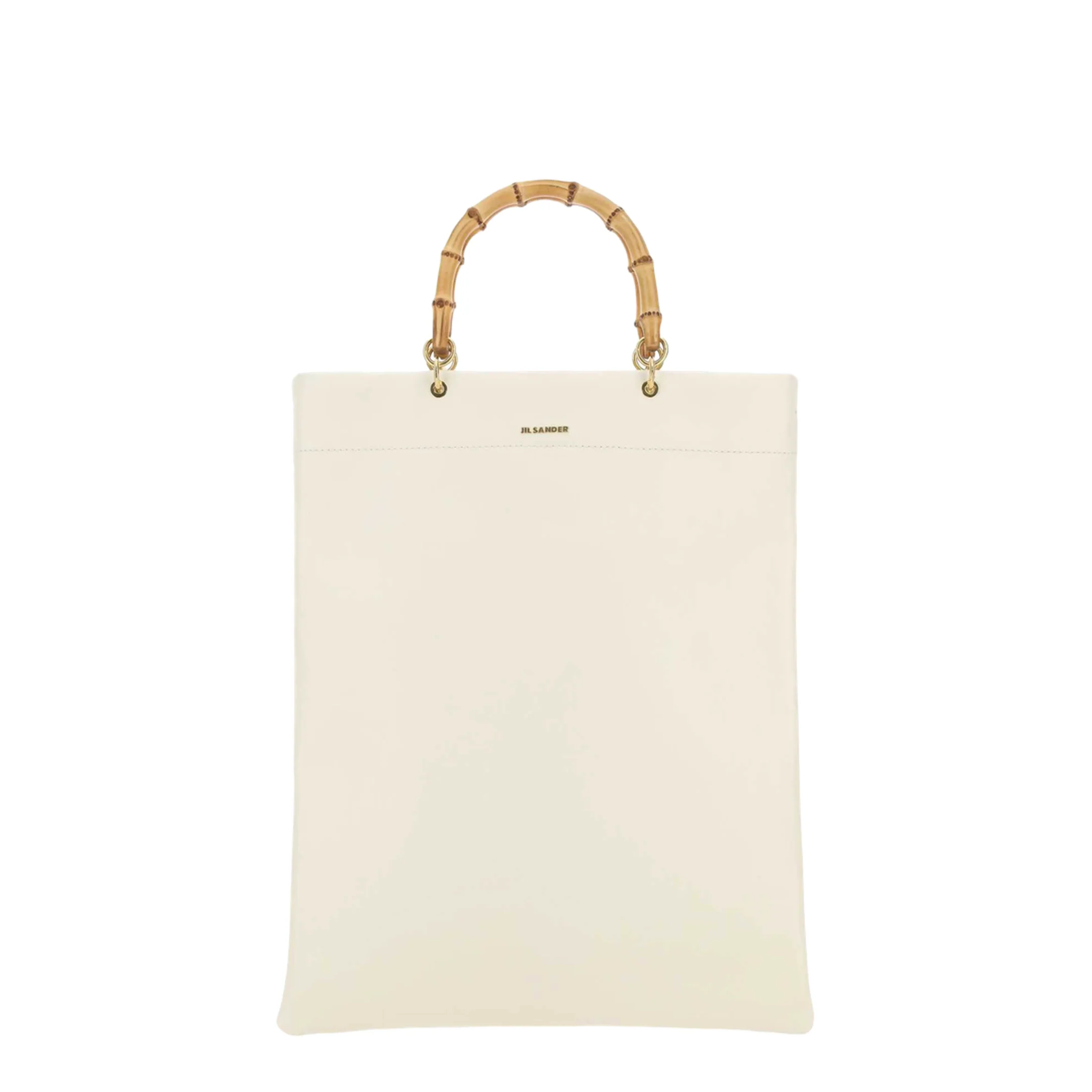 Ivory Leather Medium Shopping Bag - Image 2