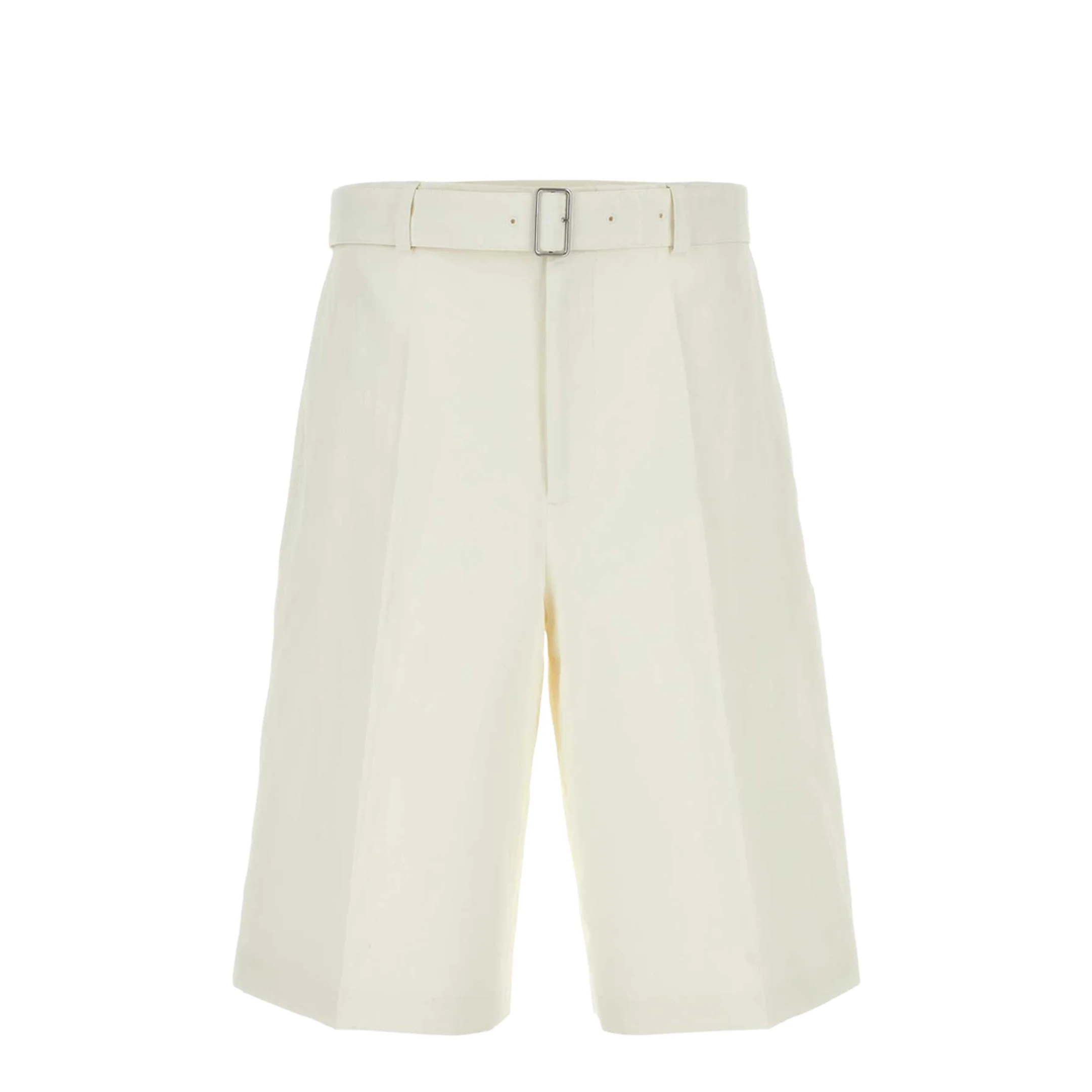 Ivory Linen Bermuda Shorts - Image 2