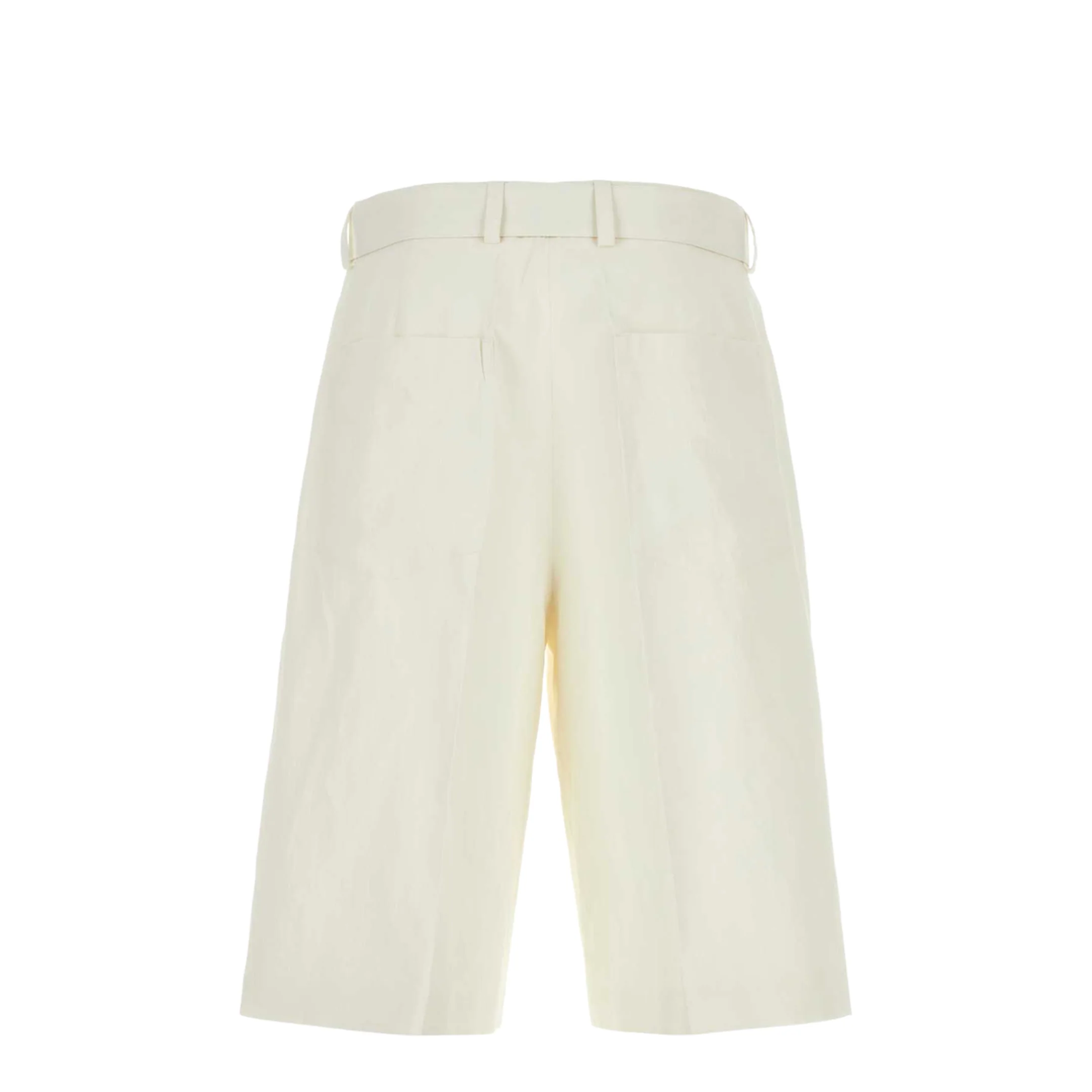 Ivory Linen Bermuda Shorts - Image 4
