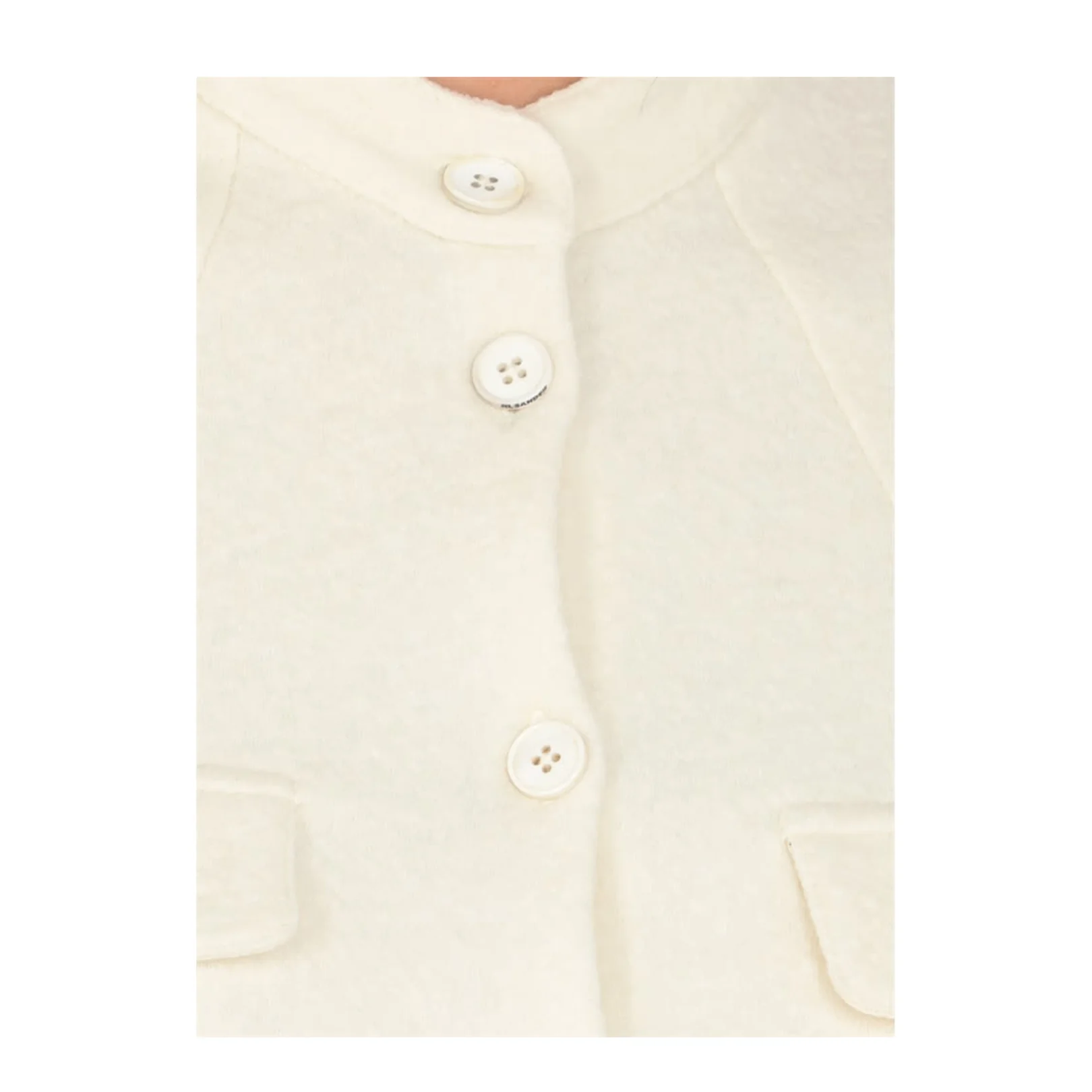 Ivory Stretch Wool Blend Shirt - Image 5