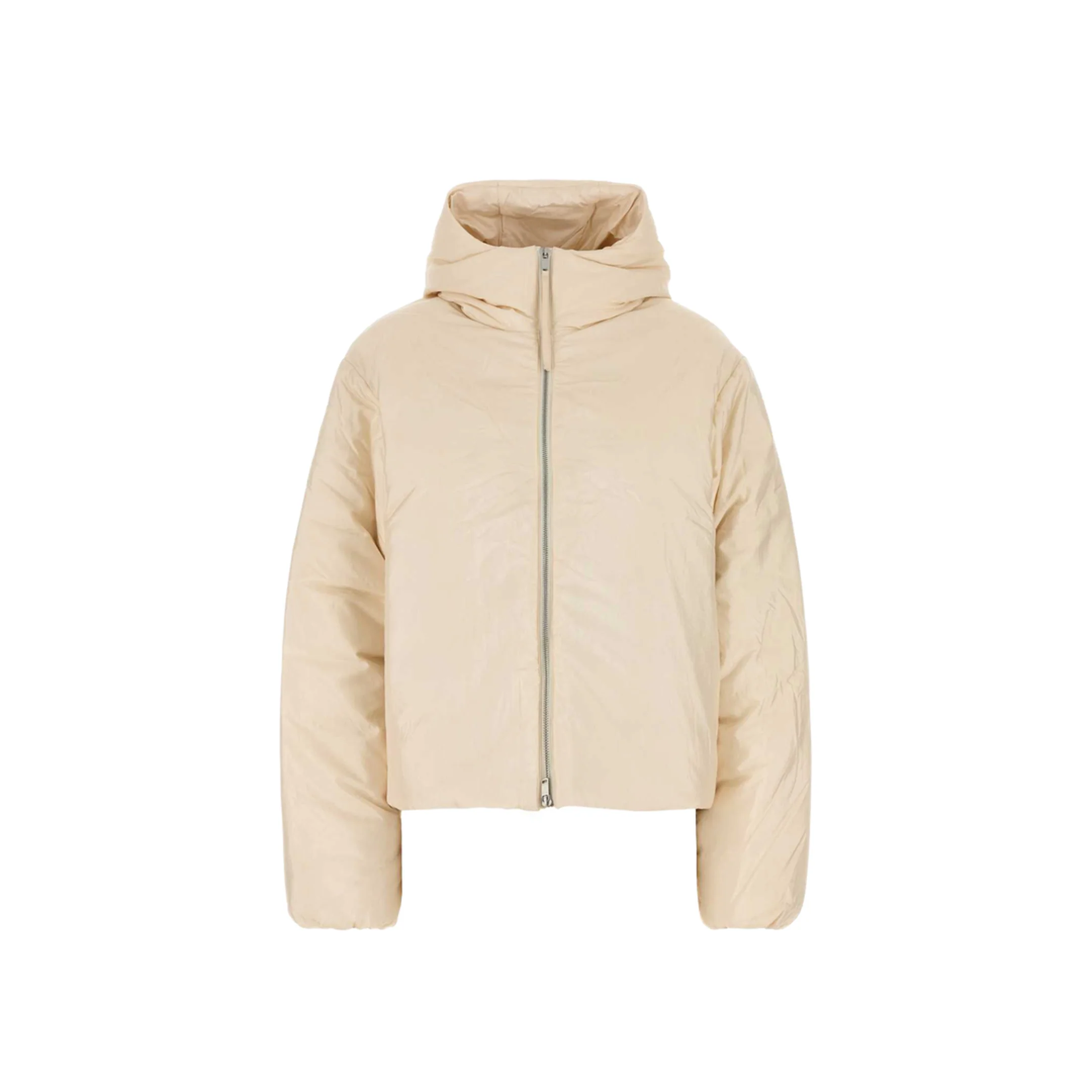 Cream Nylon Blend Down Jackets - Image 3