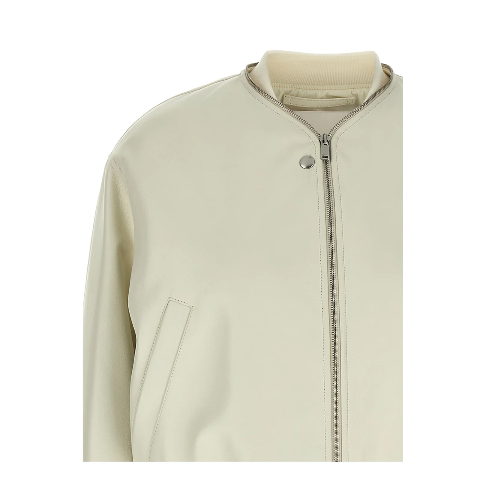 Leather Bomber Jacket - Image 3