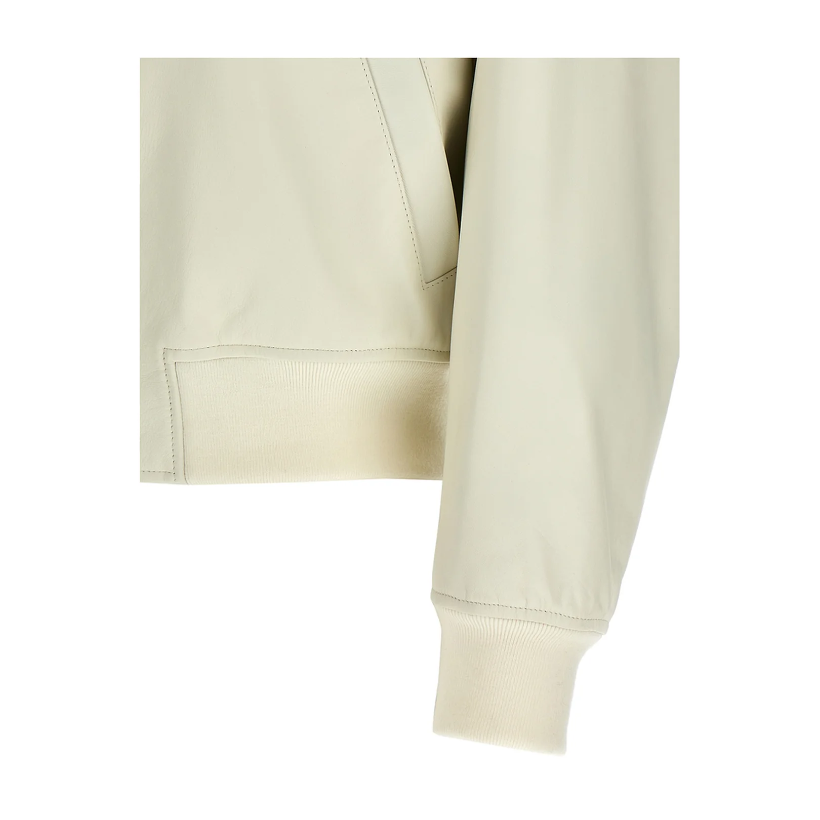 Leather Bomber Jacket - Image 4