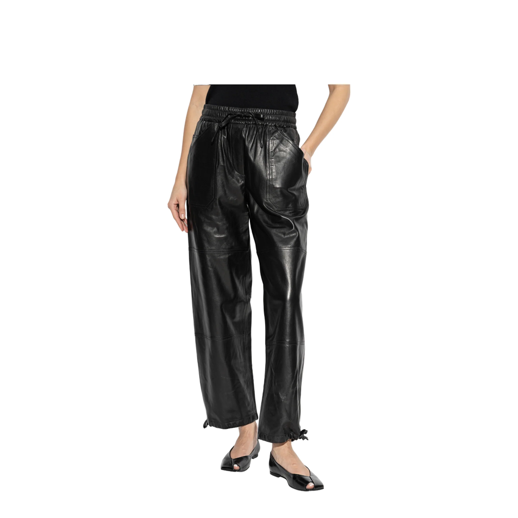 Leather Trousers Black - Image 2